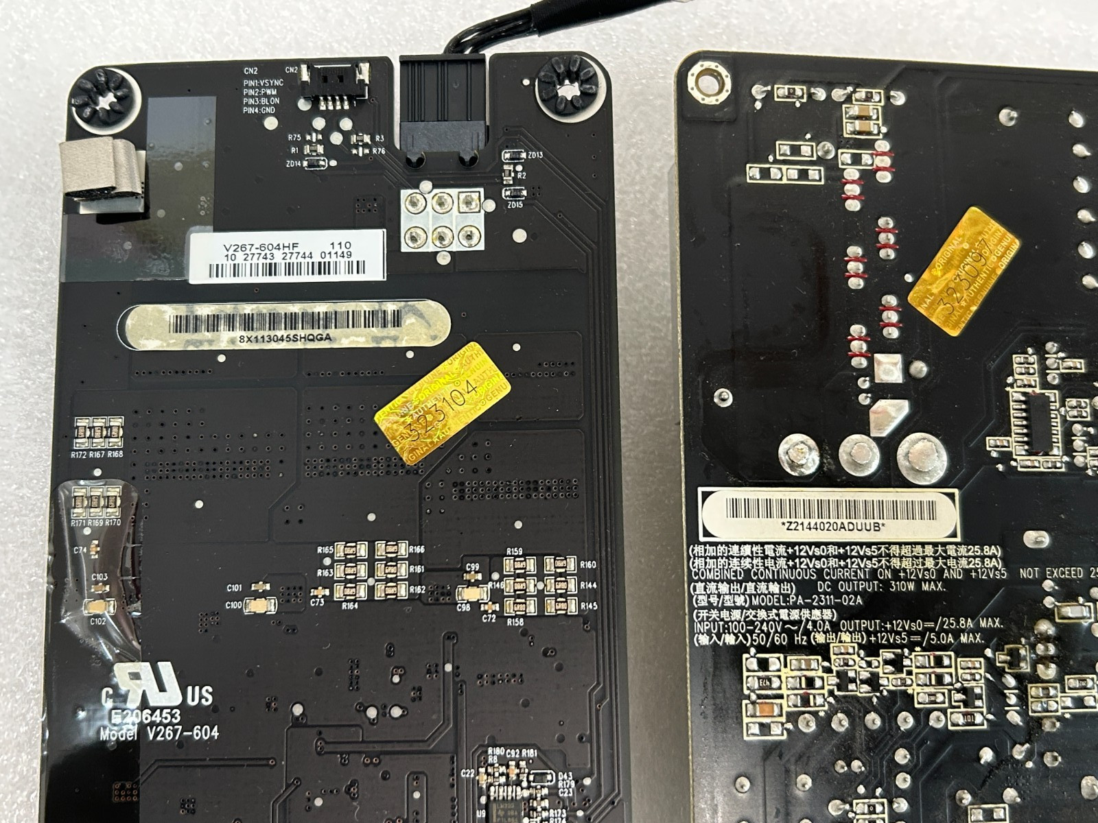 Genuine Apple iMac 27″ Mid 2011 Power Supply ADP-310AF/BackLight Board & Wire
