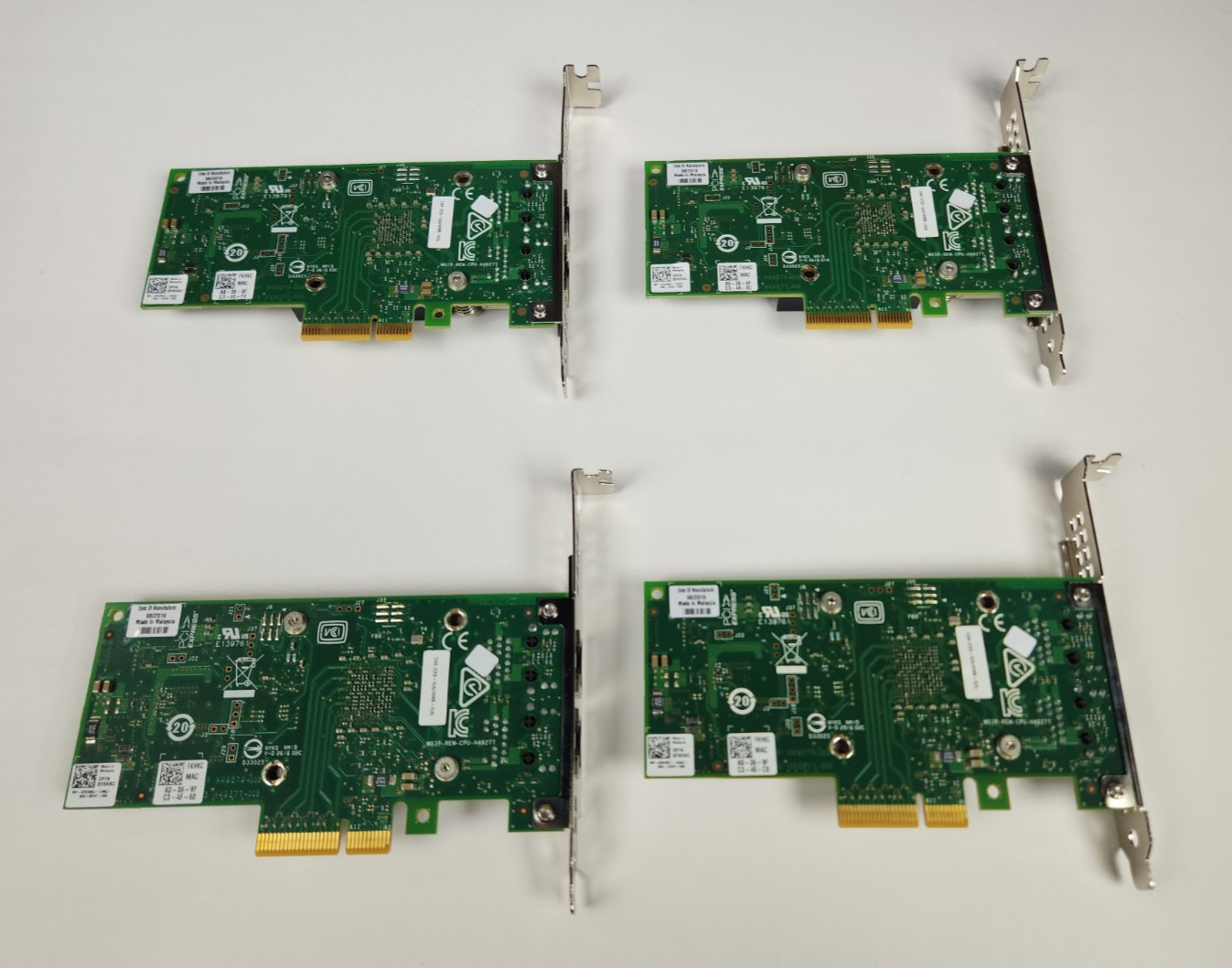 Dell Intel X550-T2 Dual / 2 Port 10Gbase-T RJ45 PCIe NIC Full-Height FH FKHKC