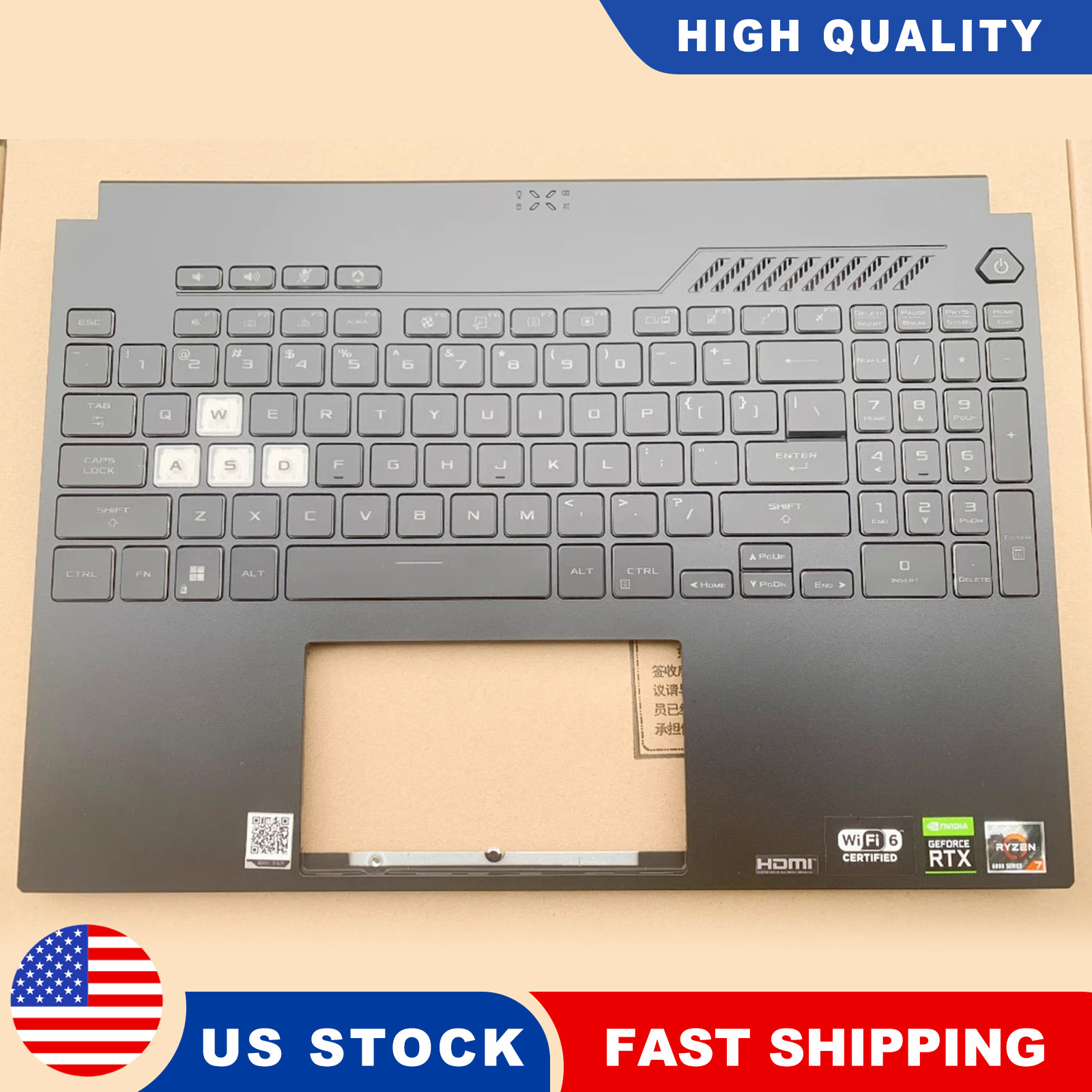 for ASUS TUF Gaming FX507 FA507 FX507Z A15 F15 Palmrest with Backlit Keyboard