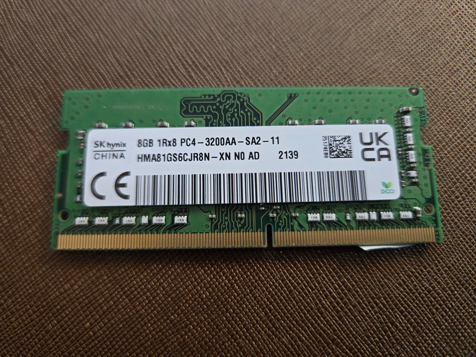 HYNIX 8GB 1RX8PC4-3200AA-SA2-11-HMA81GS6DJR8N-LAP TOP MEMORY.