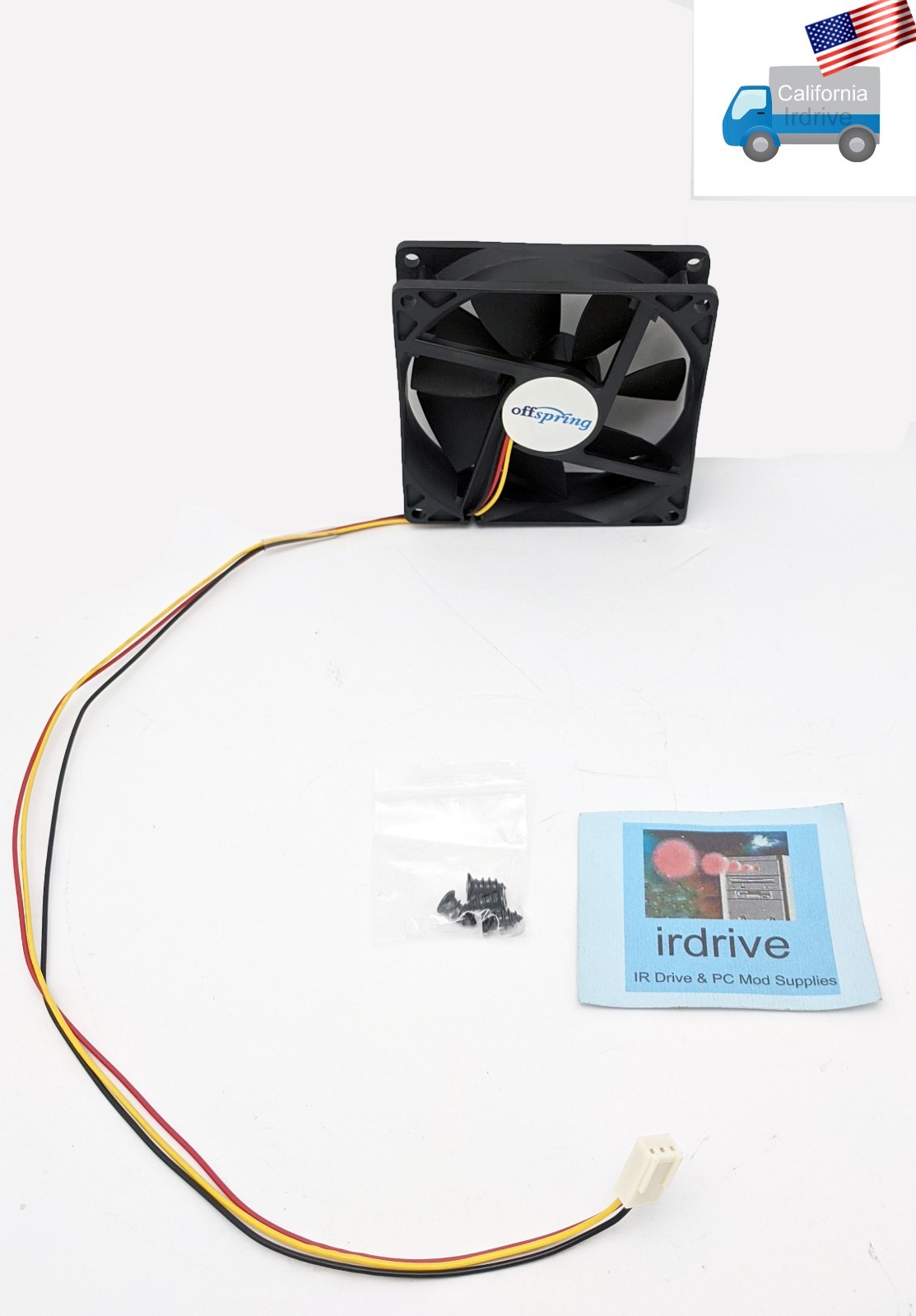 3-Pack: Offspring 90mm x 25mm Ball Bearing 3pin 12V DC 0.15A PC Case Cooling Fan