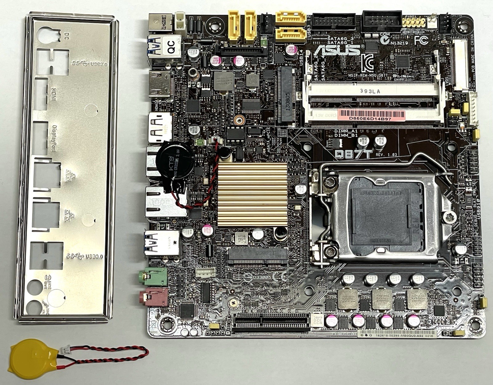 ASUS Q87T-CSM Mini ITX Motherboard Intel 4th Gen LGA1150 DDR3 SODIMM +I/O Shield