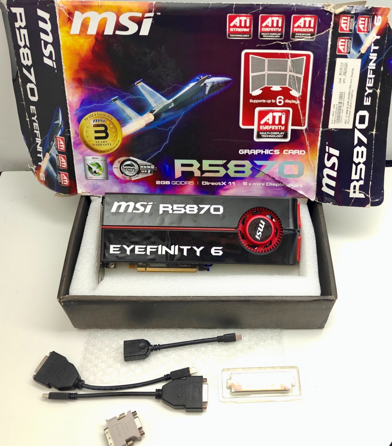 MSI Radeon HD 5870 Eyefinity6 2GB GDDR5 – Rare 6-Monitor GPU Tested Working