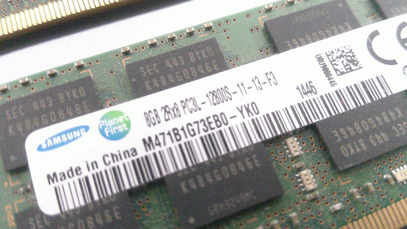 LOT OF 4 SAMSUNG DDR3L 1600MHz PC3L-12800S 2Rx8 Laptop Memory M471B1G73DB0-YK0