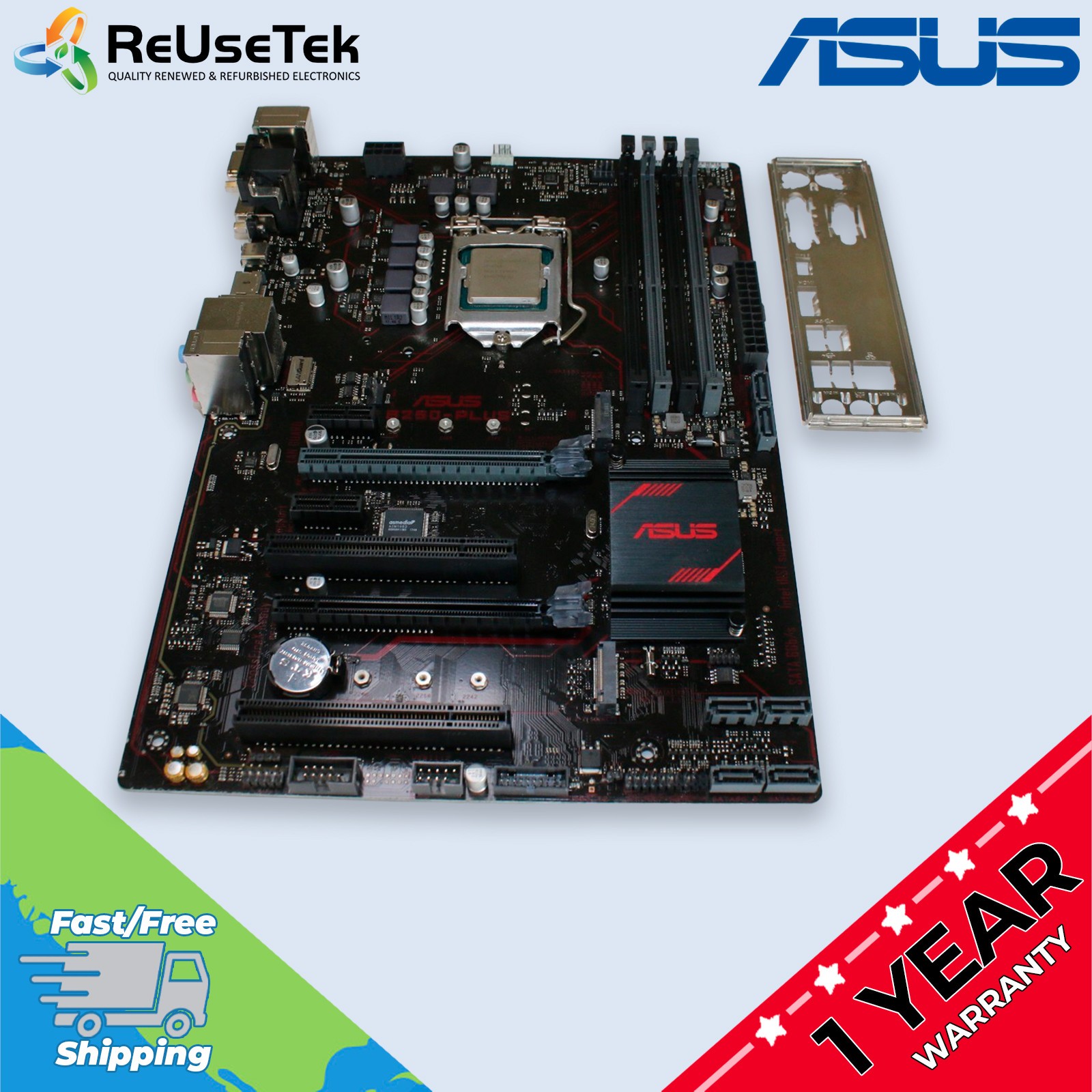 ASUS Prime B250-Plus LGA1151 ATX Motherboard w/ Intel Core i7-6700 & I/O Shield