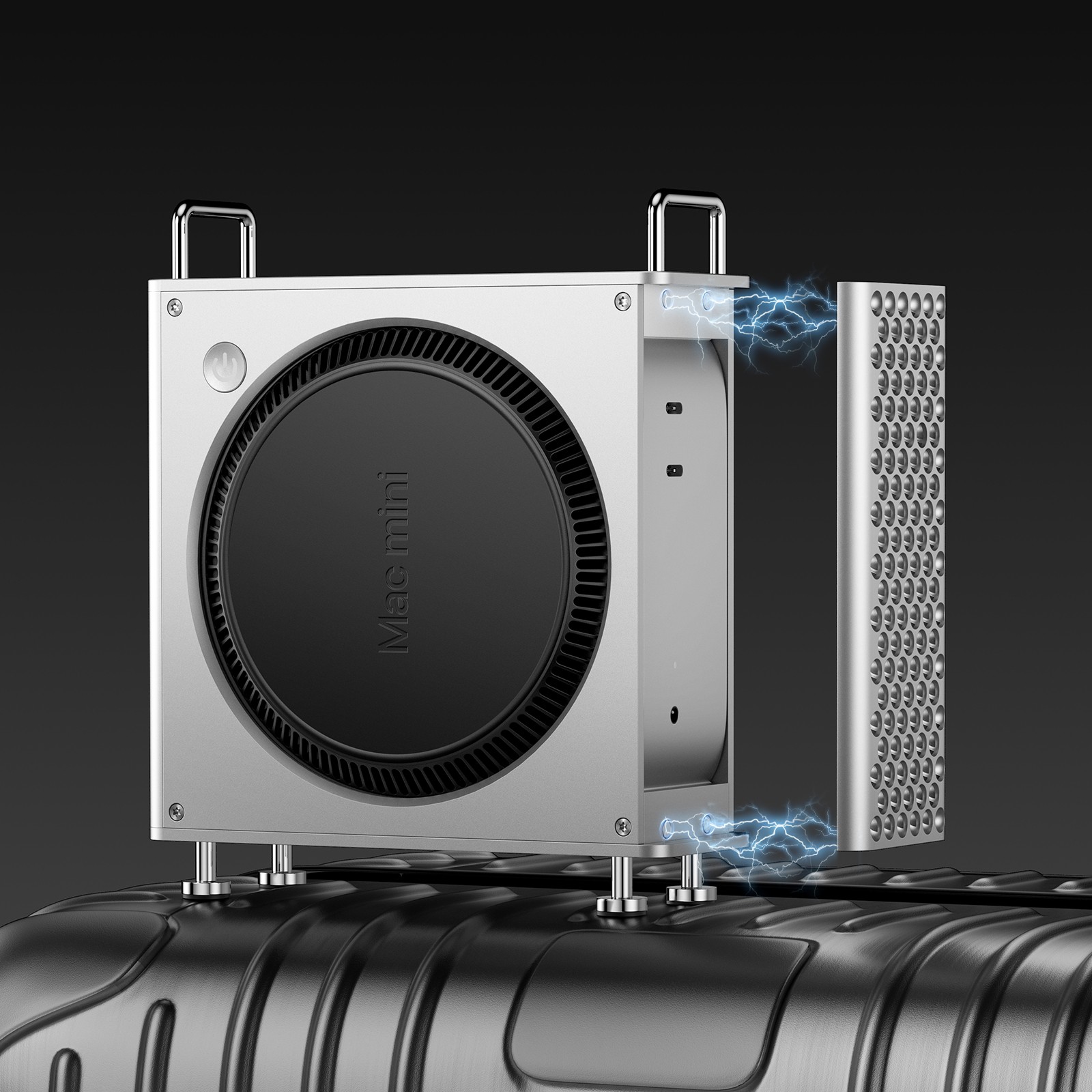 Ulanzi QT01 Aluminum Alloy Case for Mac Mini M4 M4 Pro Desktop Tower