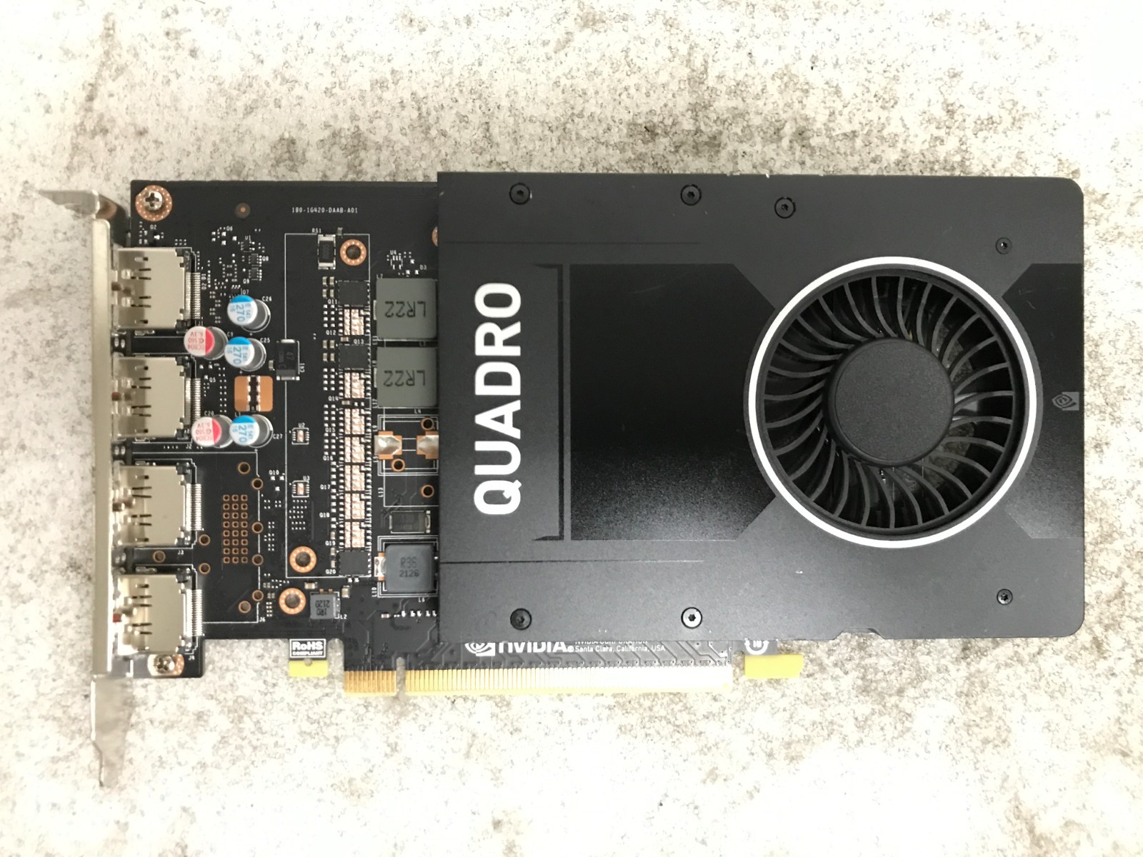 Dell NVIDIA Quadro P2200 Graphic Card / 5GB GDDR5X 4x DP DisplayPort