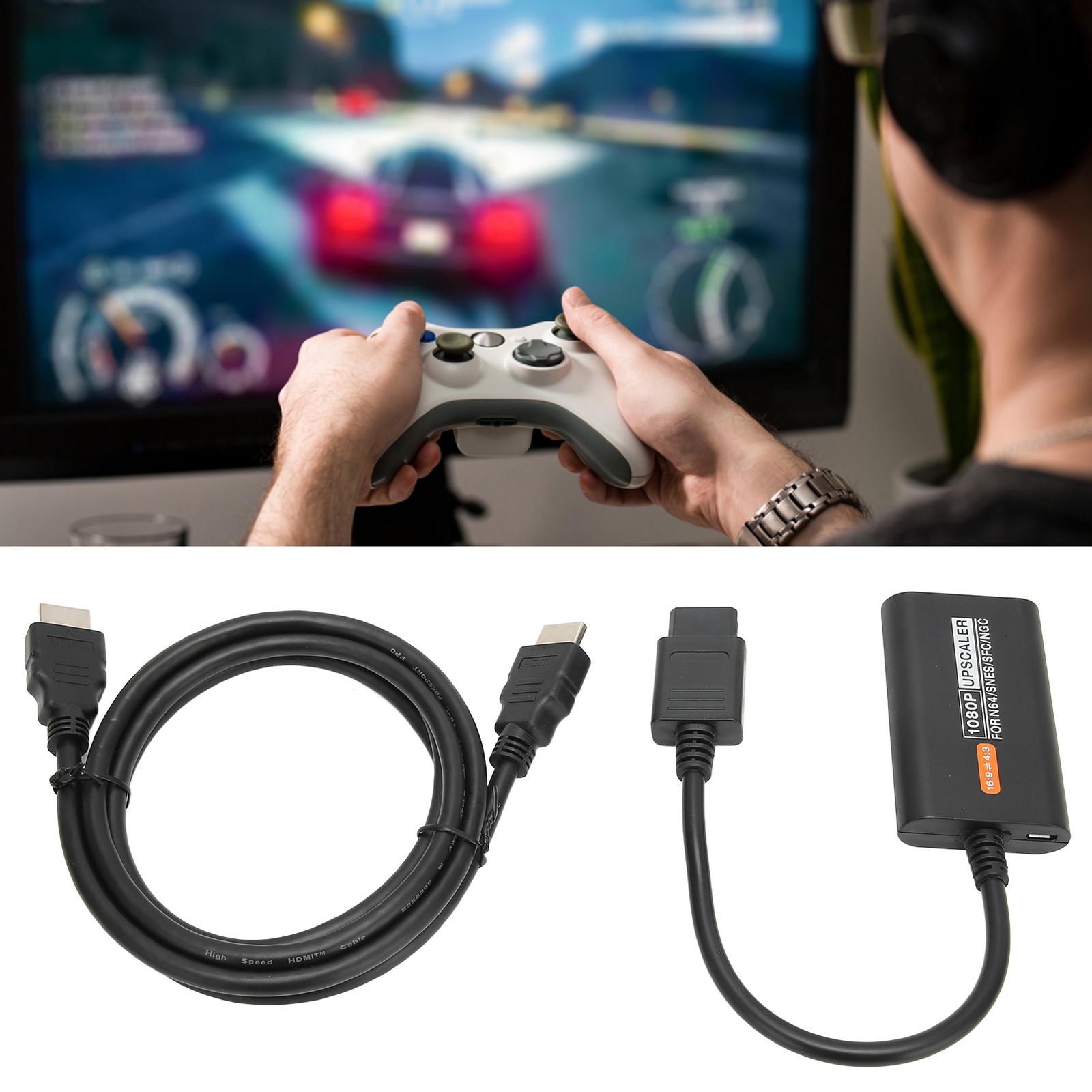 HD Multimedia Interface Converter 16:9 4:3 Multifunctional Video Game Conso SKWD
