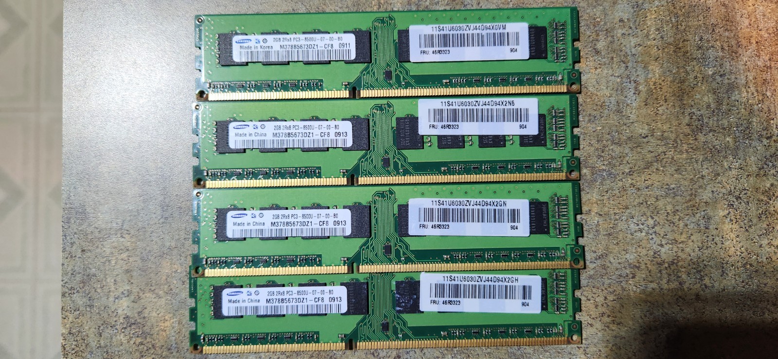 Samsung 2GB DDR3 Desktop RAM 2Rx8 PC3-8500U-07-00-B0 DDR3-1066 MHz TESTED WORKS