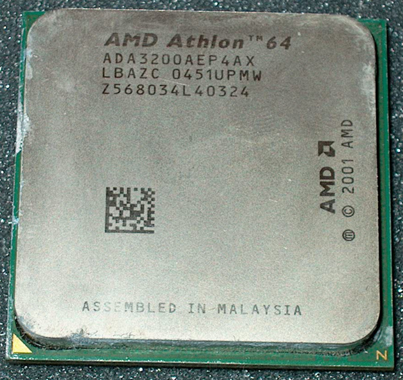 AMD ATHLON 64 3200+ 2.2 GHZ PROCESSOR, ADA3200AEP4AX, SOCKET 754, US SELLER