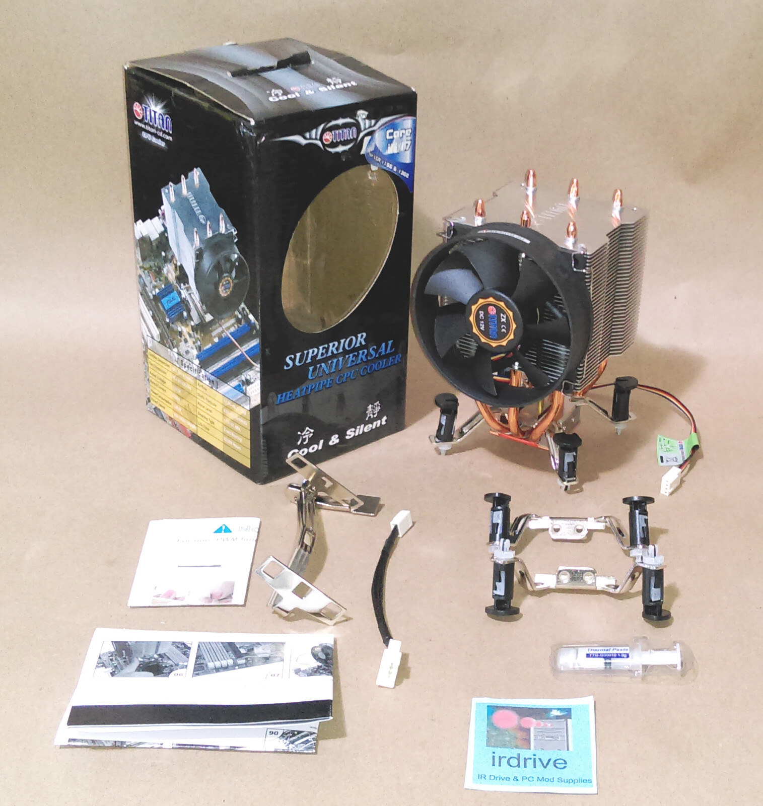 Titan Copper Heatpipe Intel Socket LGA 775/1156/1366 AMD AM2/AM2+/AM3 CPU Cooler