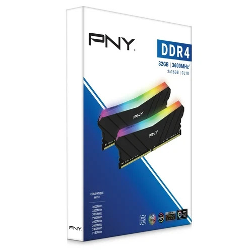 PNY XLR8 32GB (2x16GB) DDR4-3600 CL18 288-Pin DIMM Desktop RAM Kit