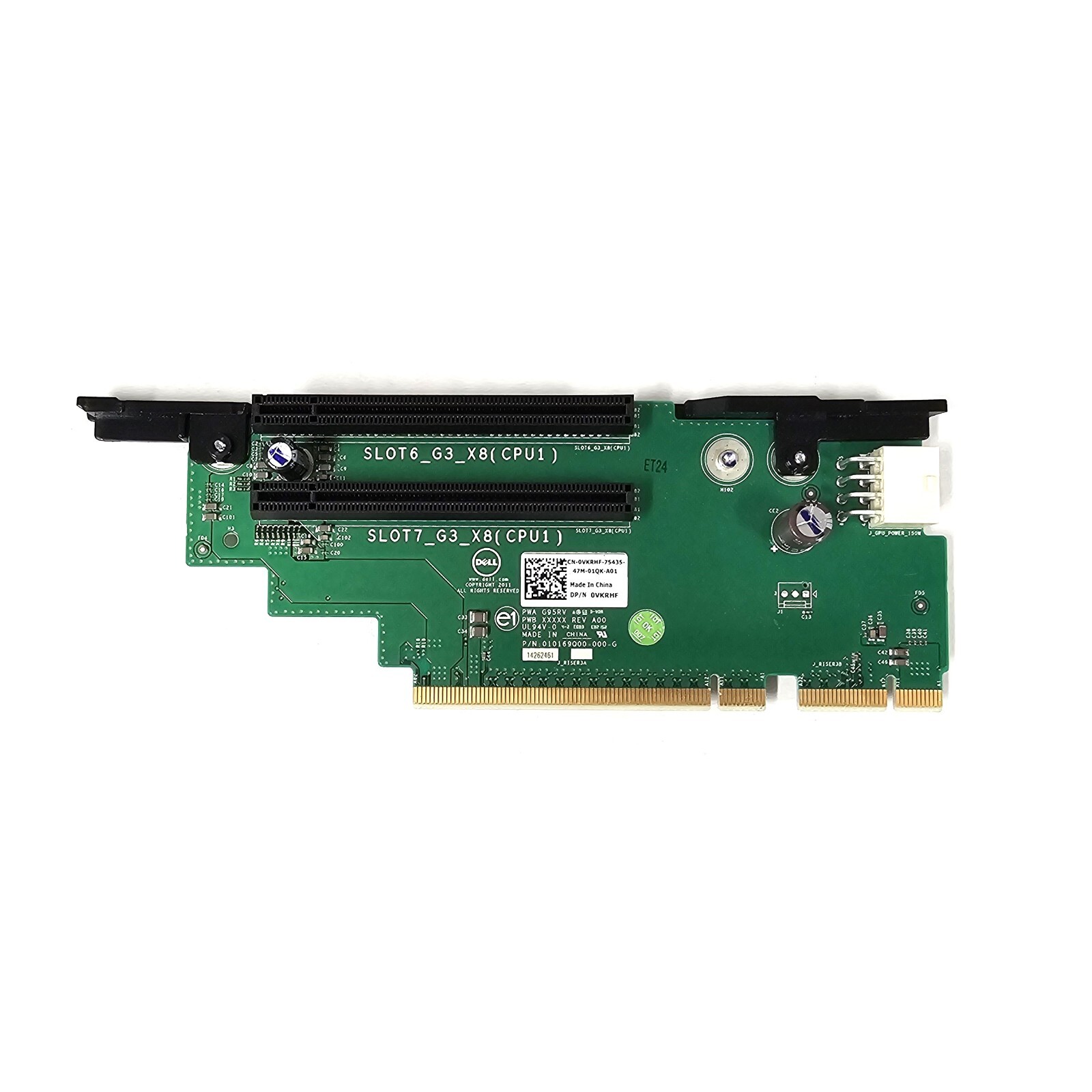 Dell PowerEdge R720 Server 2U 2x PCI-Express x8 Slot Riser Card Board VRKHF
