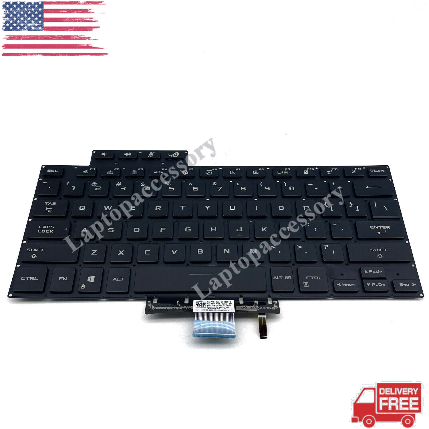 New Black Keyboard Backlit For Asus ROG Zephyrus G15 GA503 GA503QR G16 M16 GU603