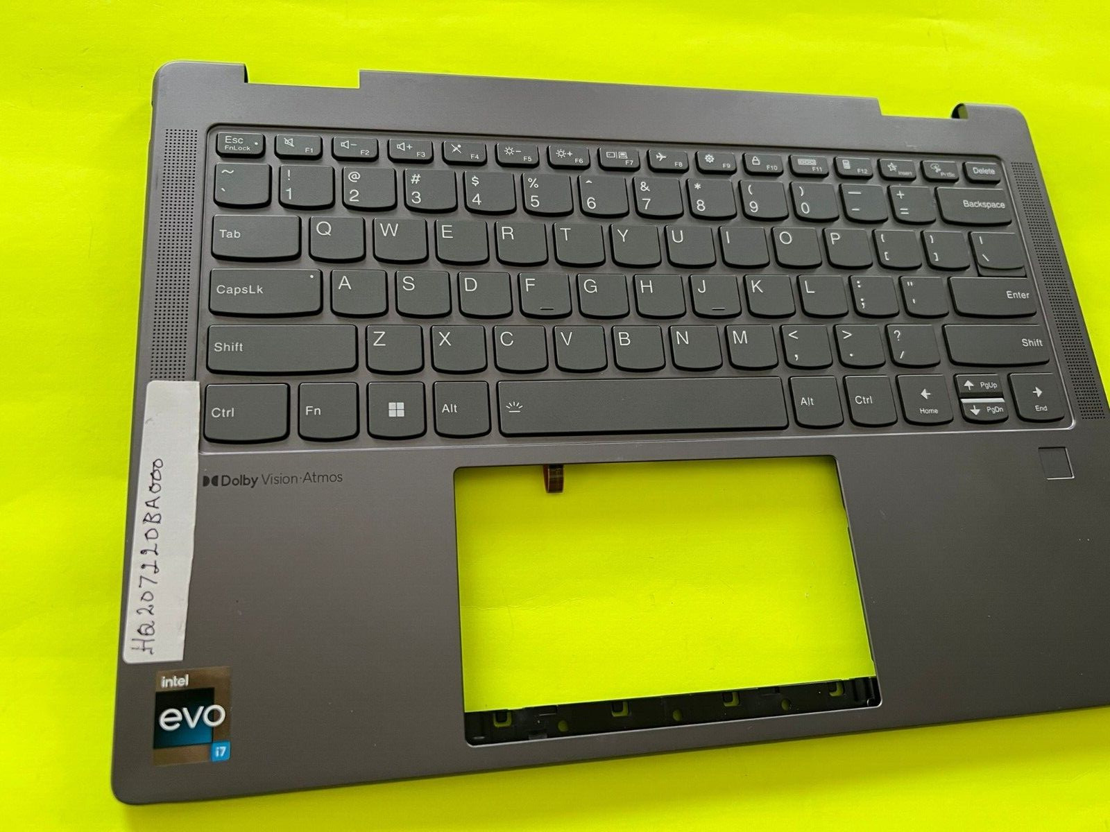 HQ207220BA000 Lenovo Yoga 7 14IRL8 US Palmrest Keyboard 82YL0005US Storm Grey