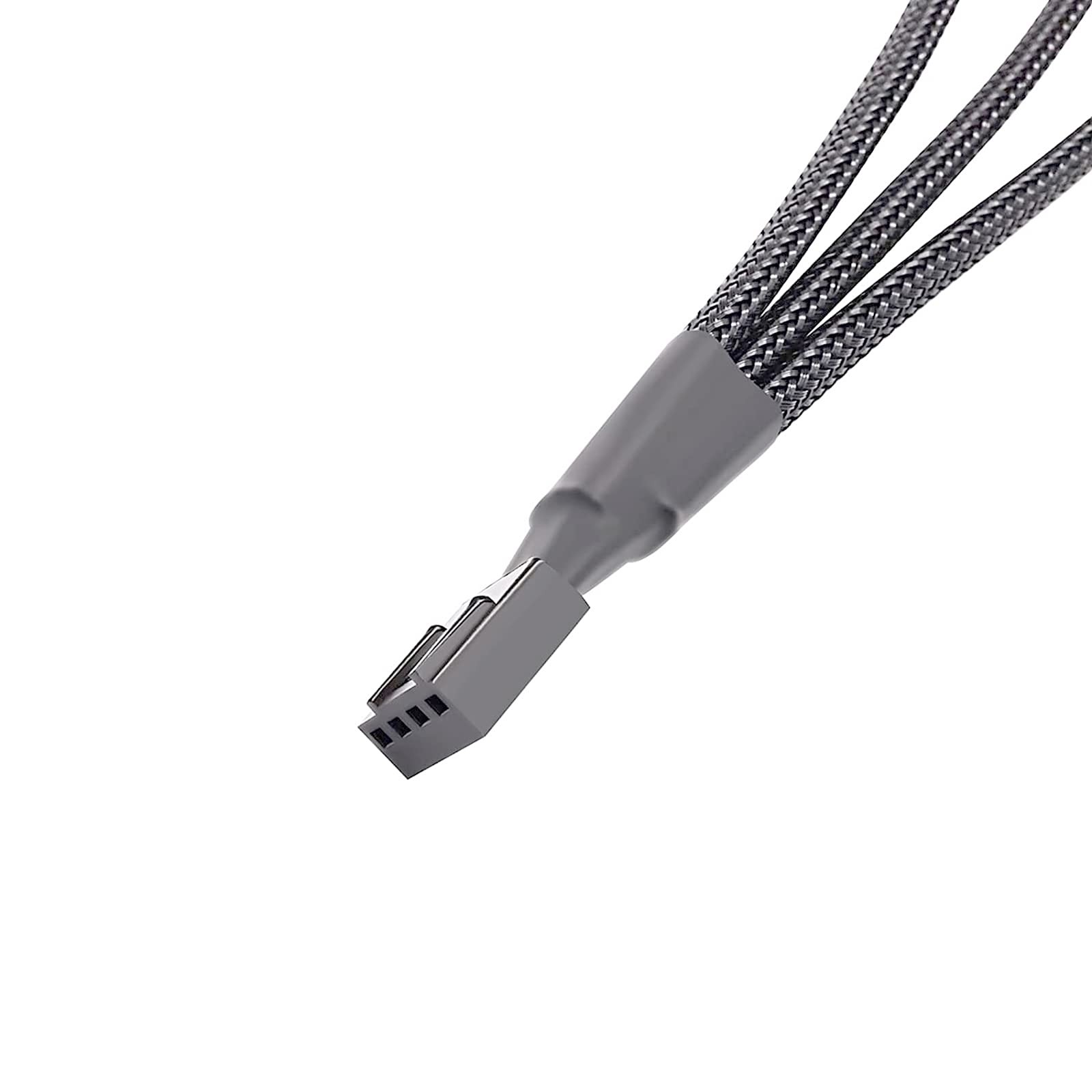 ThreeBulls 2 Pack 3 Way 4 Pin PWM Fan Splitter Cable, 10.6 inches, [‘black’]