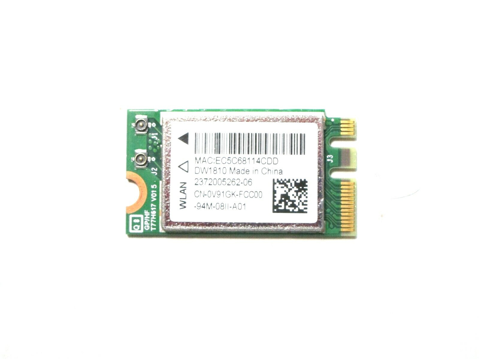 Wireless 1810 DW1810 WLAN WiFi 802.11AC + Bluetooth 4.1 Band M.2 Card B02-V91GK