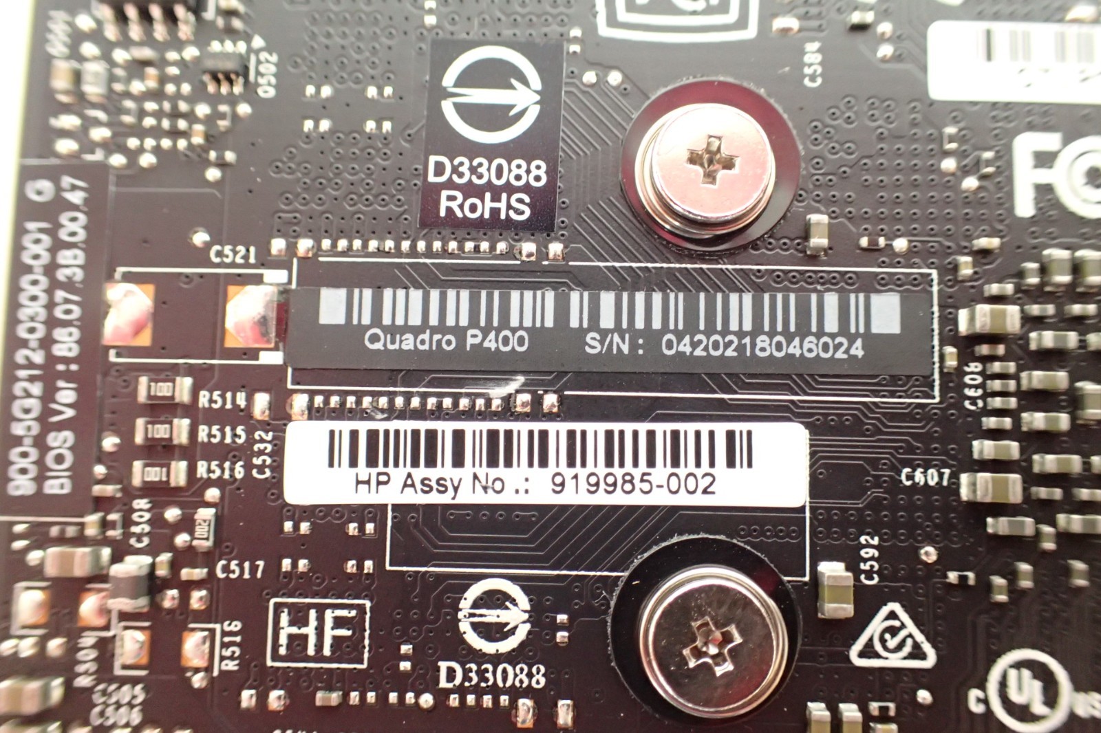 NVIDIA Quadro P400 PCIe 2GB Triple Mini Displayport Low Profile Video Card