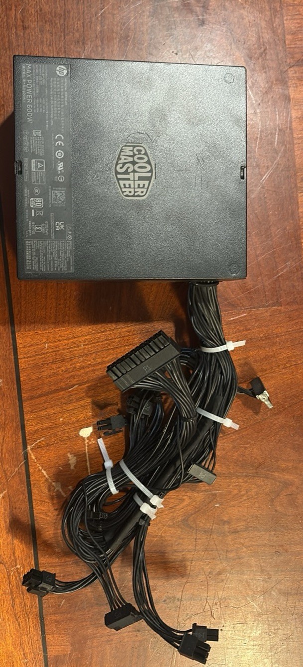 Cooler Master 600W 80 Plus Gold Power Supply Non-Modular