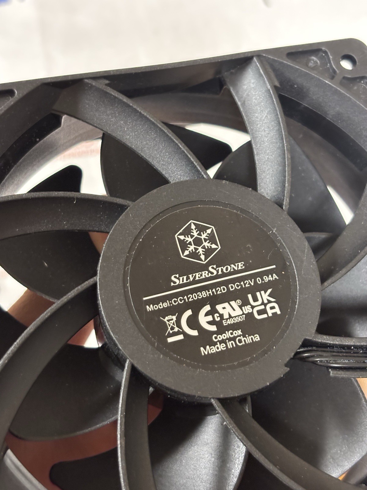 Silverstone 120mm PWM Black Server Fan, Anti Vibration Pads 1200 rpm CC12032H12D