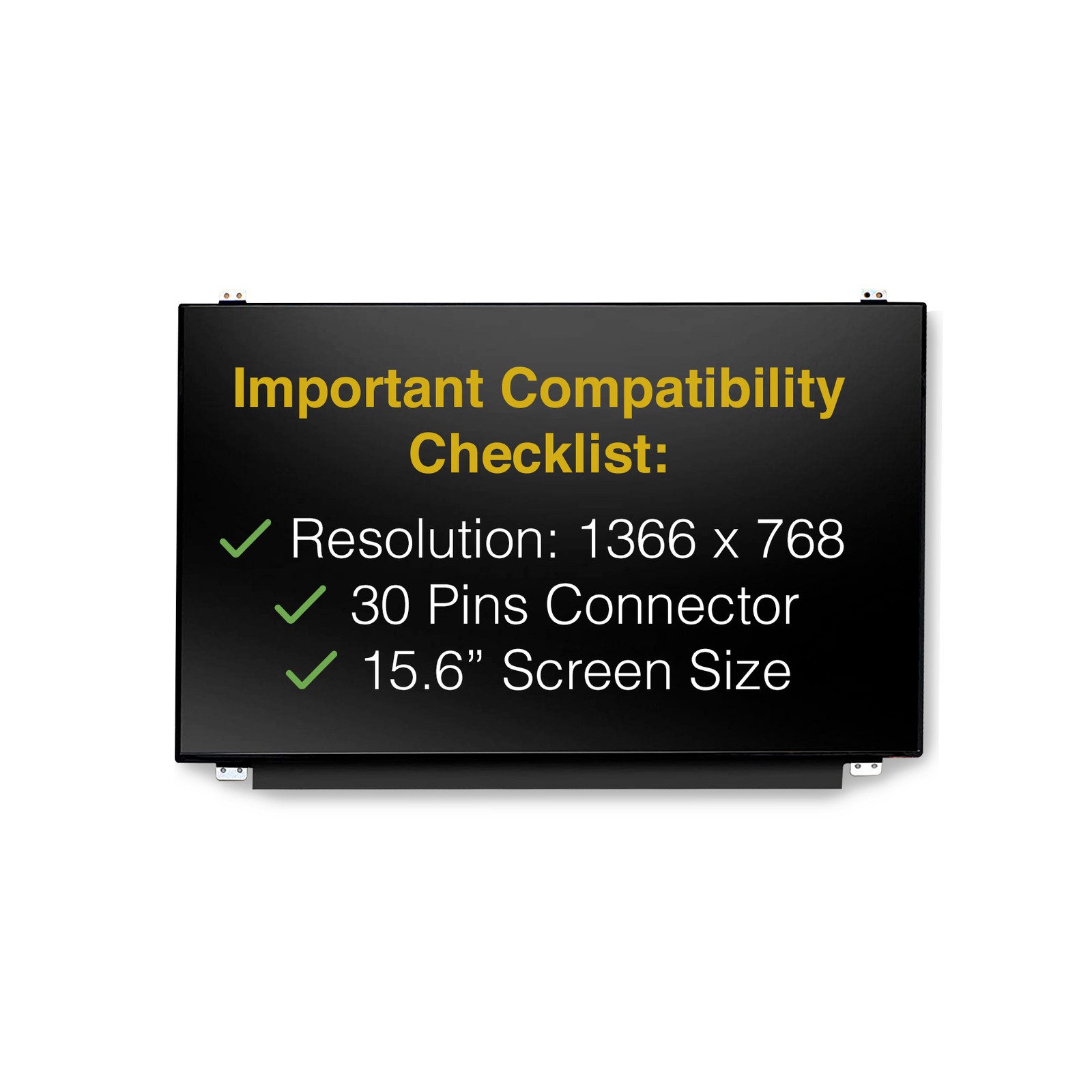 NT156WHM-N12 V8.0 30 Pins Screen Replacement LCD LED Display With Tools