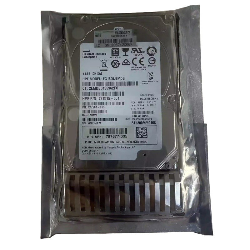 787649-001 HPE 1.8TB J9F49A 1.8TB 2.5″ SAS 10K 12Gb/s MSA 512E HDD HARD DRIVE