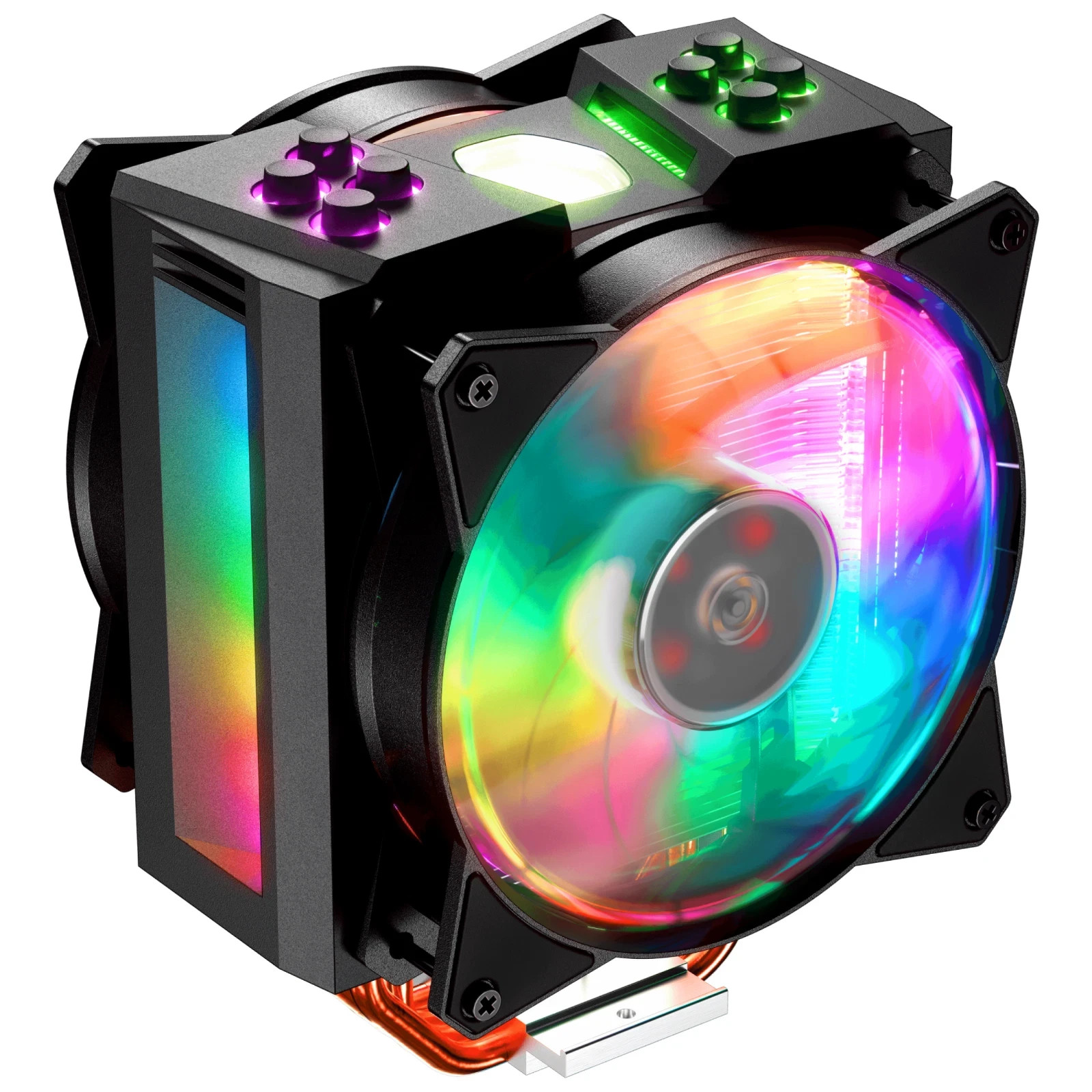 MasterAir MA410M ARGB CPU Air Cooler, Customizable ARGB, Aluminum Fins, Push-…