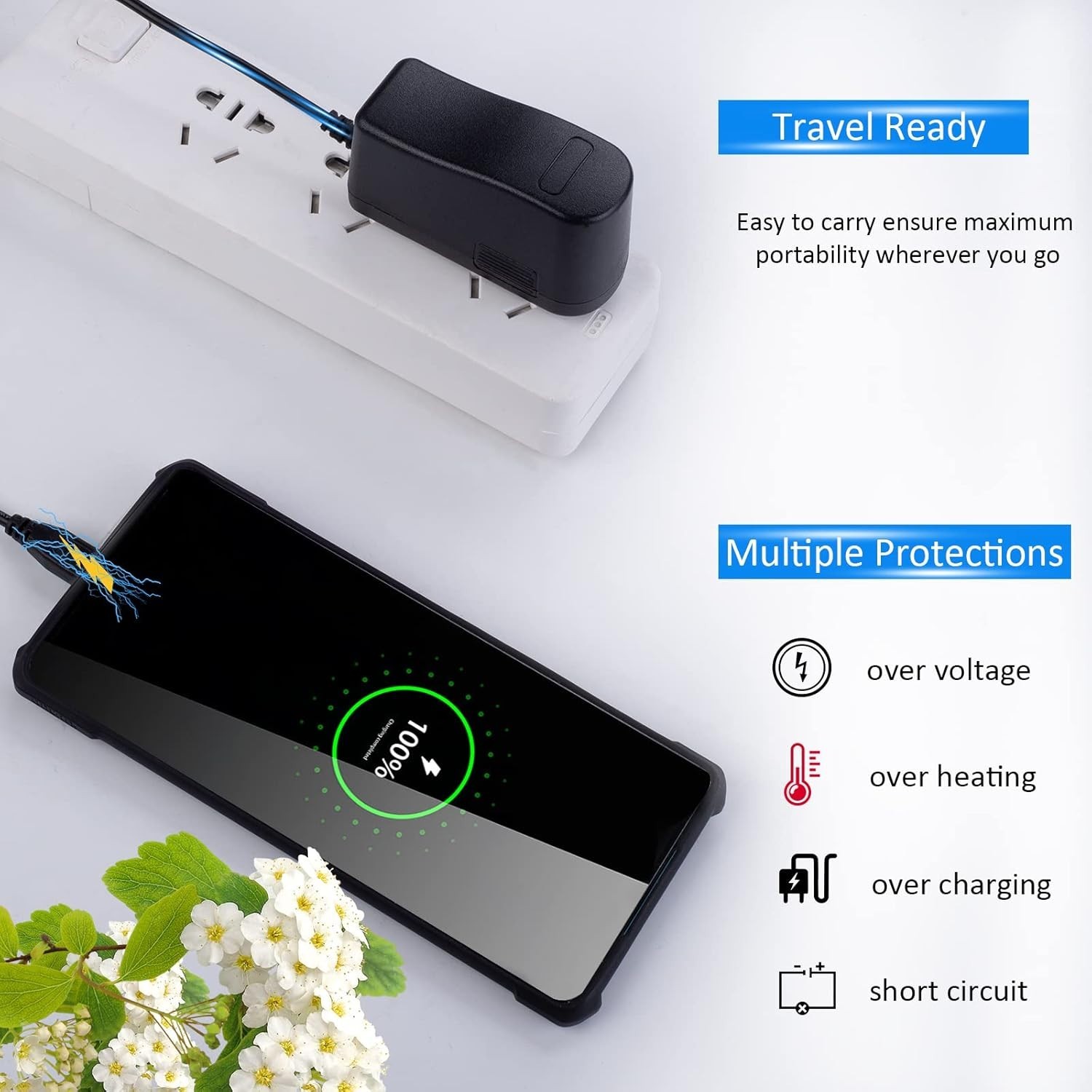 Durable 5V 2000mA Micro USB Wall Charger, Ideal for Smartphones & Tablets