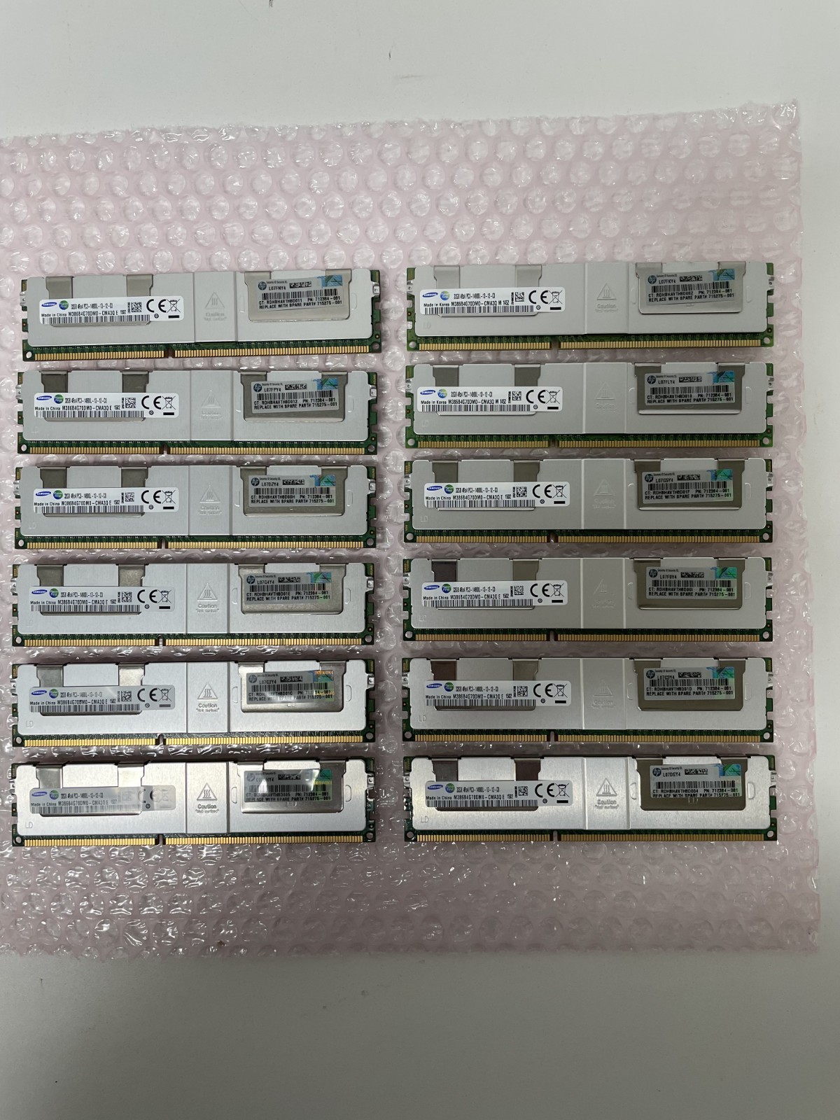 Lot(12) Samsung 32GB 4Rx4 PC3-14900L Server Memory M386B4G70DM0-CMA3Q