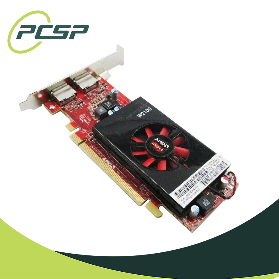 HP AMD FirePro W2100 2GB DDR3 2x DisplayPort High Profile 762896-003
