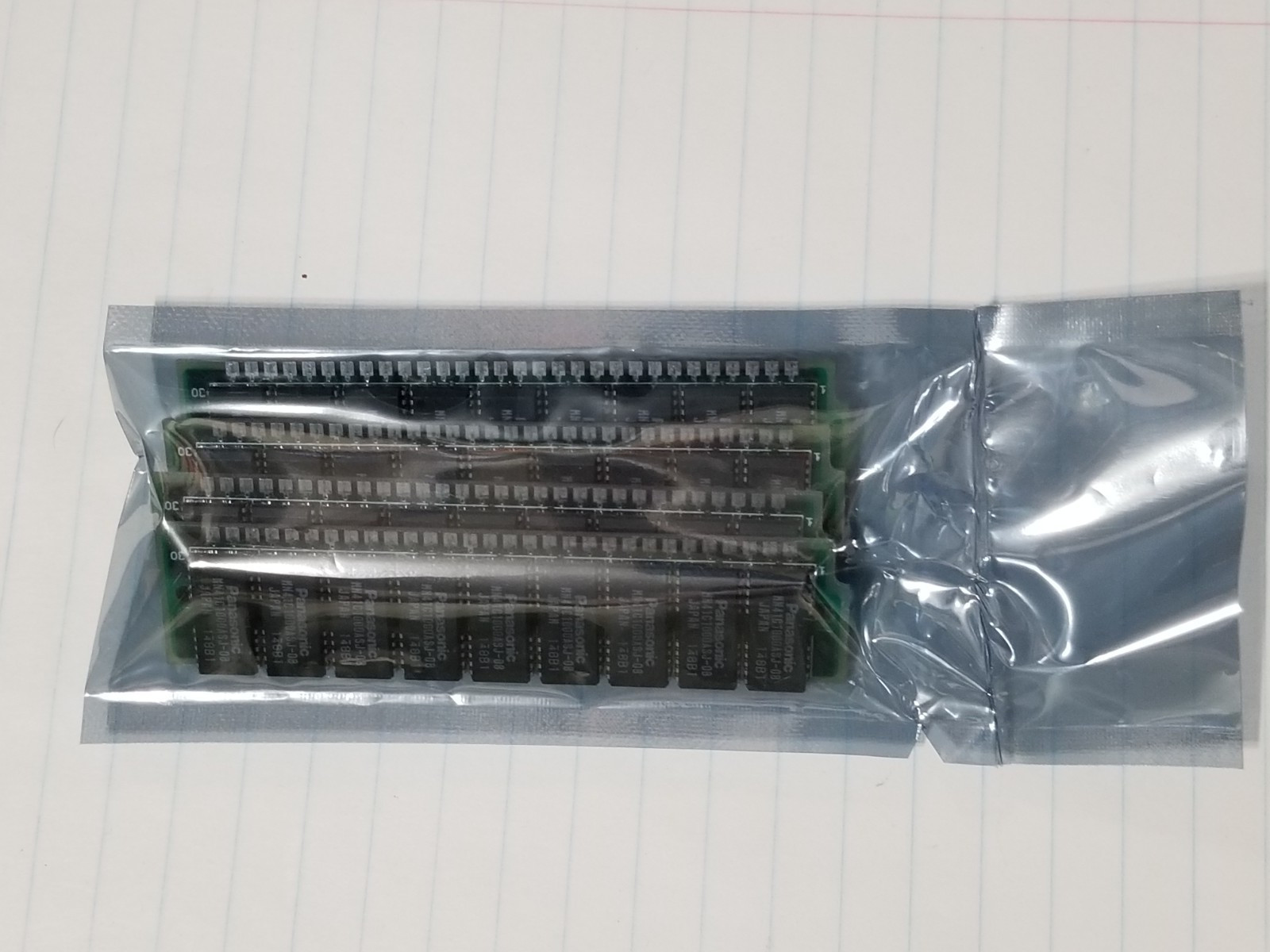 (lot of 4) Vintage Ram Panasonic MN4A091M0S80 1MB 30-pin SIMM
