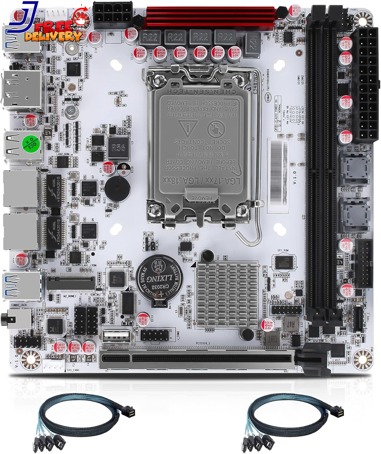 Q670 8-Bay NAS Mini ITX Motherboard(Lga1700 12Th/13Th/14Th Gen. Desktop Processo