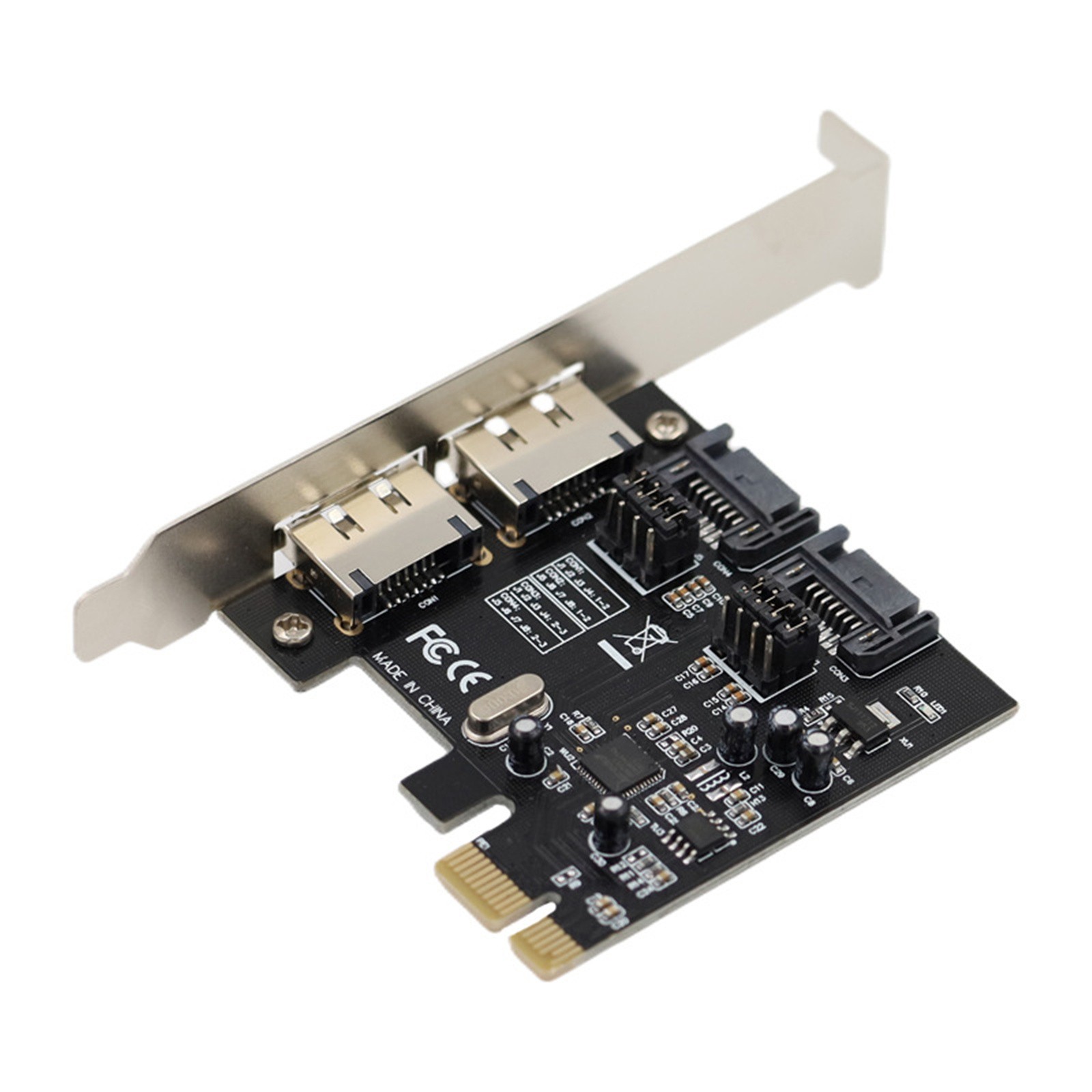 SATA 3.0 6Gbps eSATA PCI-E x1 Interface Card for ASM1061 Chipset on Windows