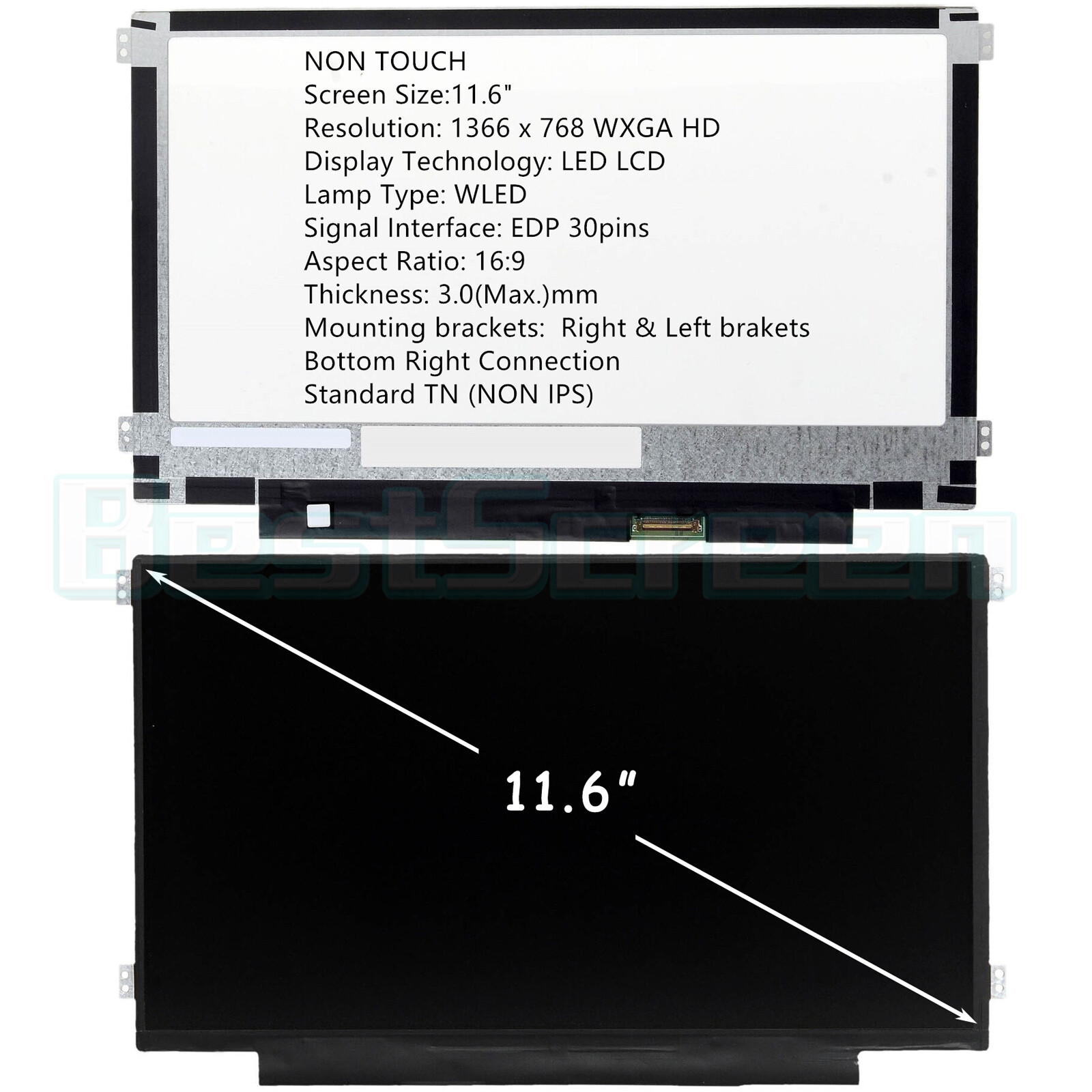 CMO New N116BGE-EA2 REV.C2 LCD Screen for Chromebook 11 Inspiron 3162 3164