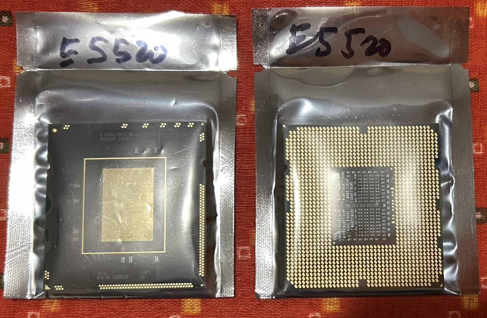 Pair of Intel Xeon E5520 Quad Core 2.26GHz 8M Delidded Pulled From Mac Pro SLBFD