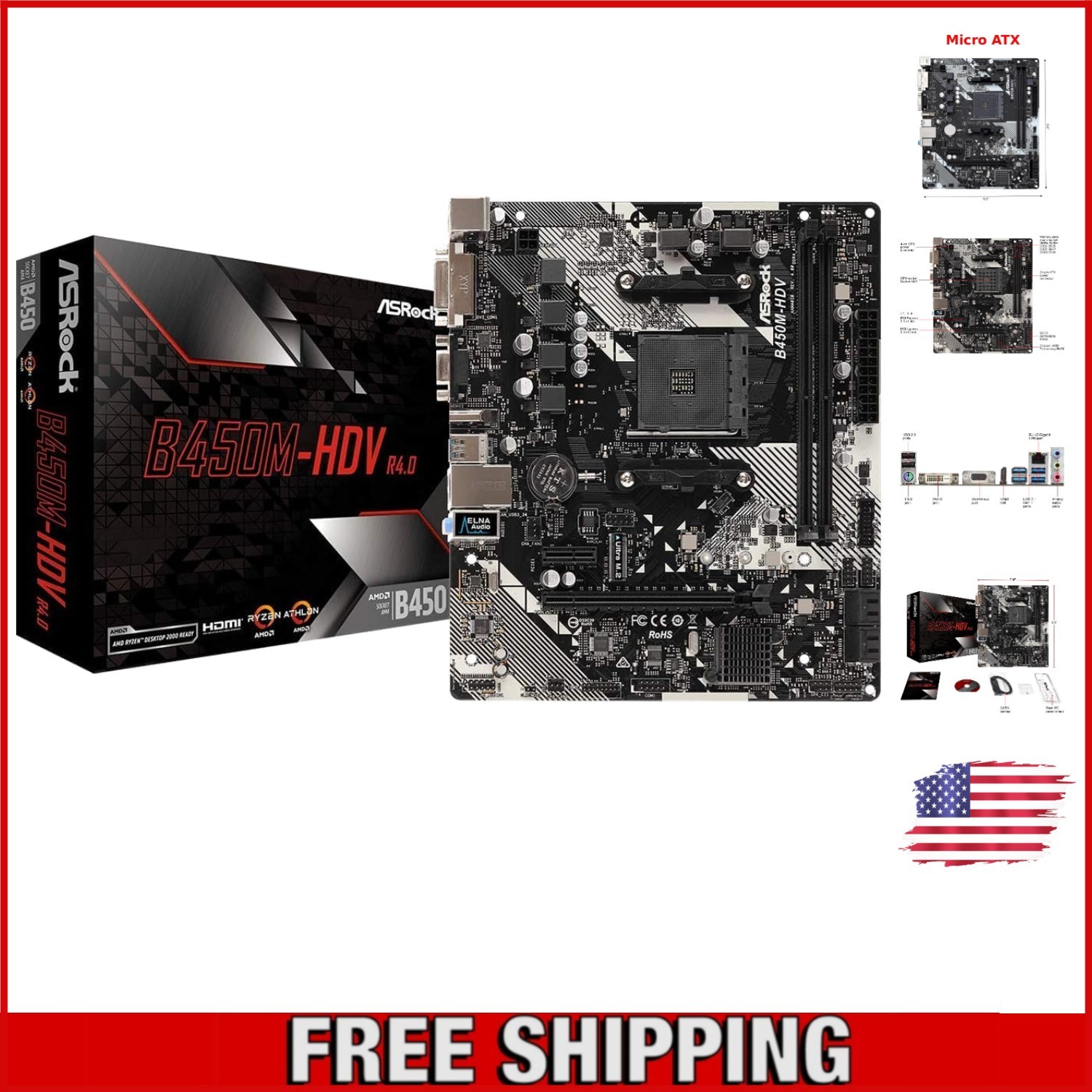 Versatile Micro ATX Motherboard for Ryzen Processors with Excellent Connectivity