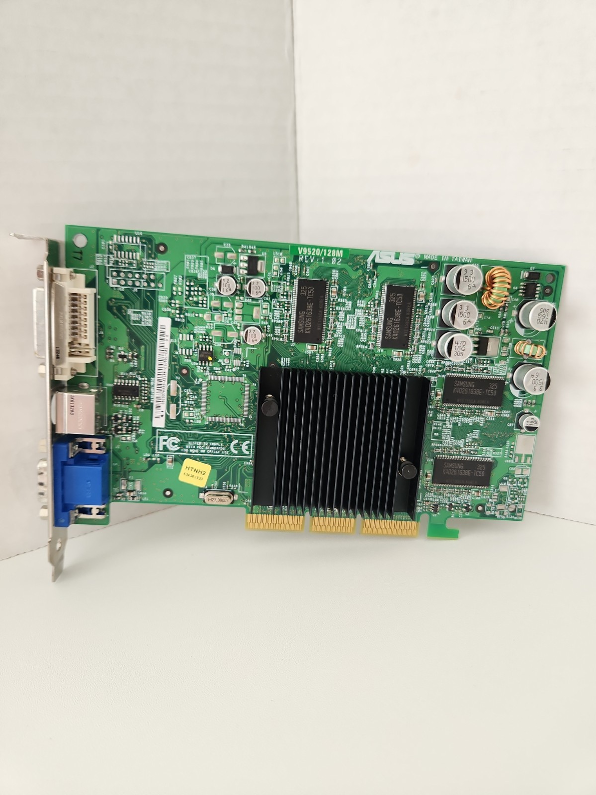 ASUS V9520/128M NVIDIA GeForce FX 5200 AGP Graphics Card VGA DVI S-Video TESTED
