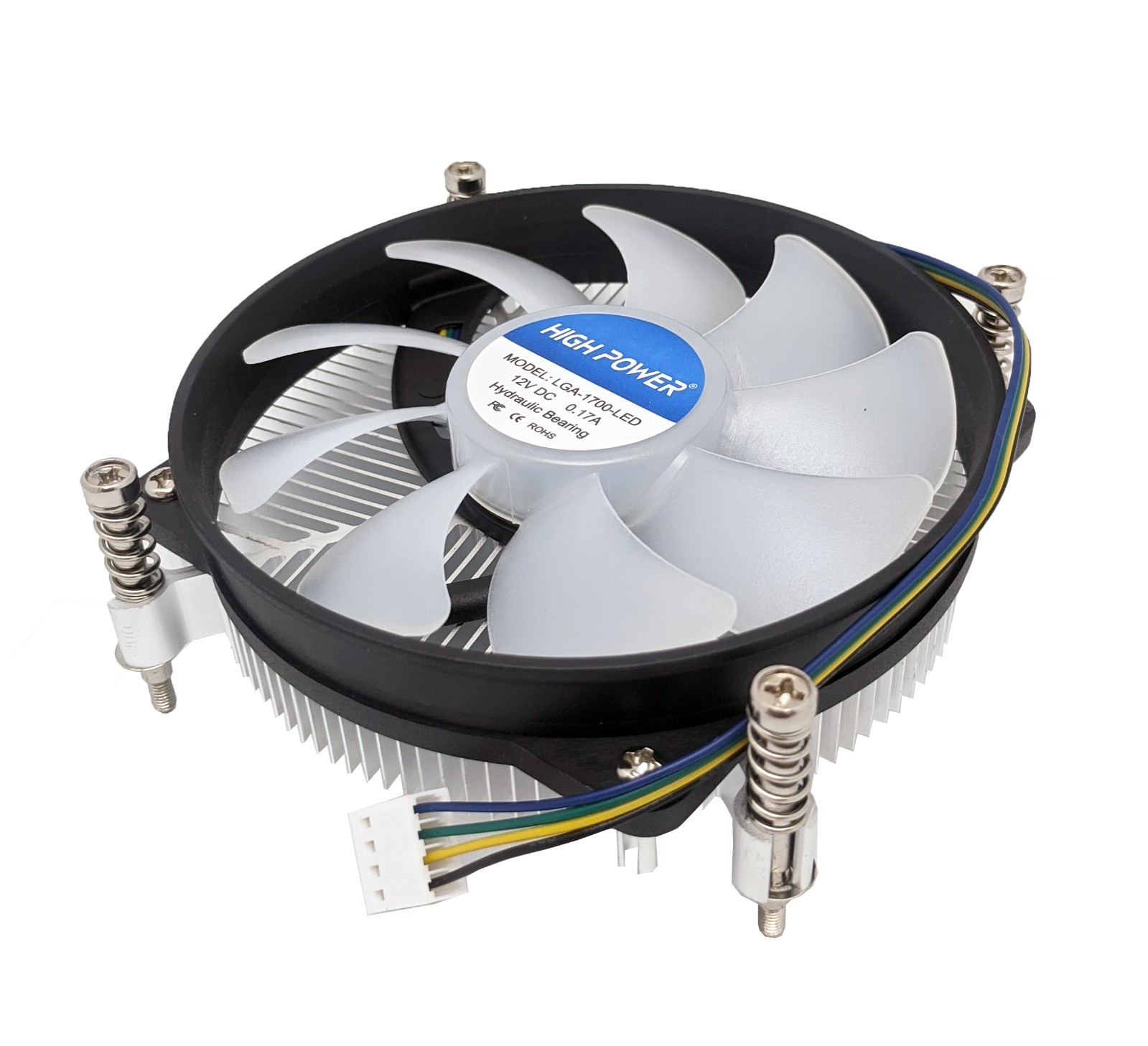 HIGH POWER® Low Profile Intel Socket LGA-1700-LED for i7/i5/i3/i9 CPU Cooler Fan