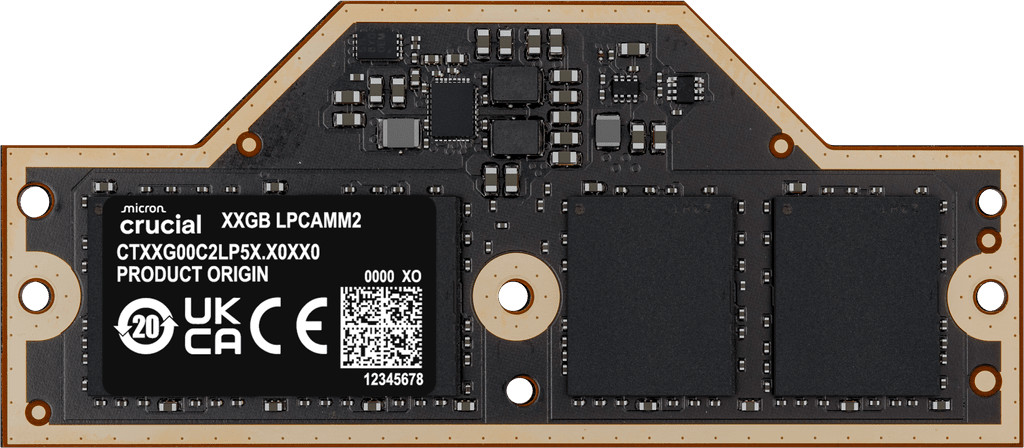 Crucial 32GB Memory Module for Notebook – LPCAMM2 LPDDR5X-7500