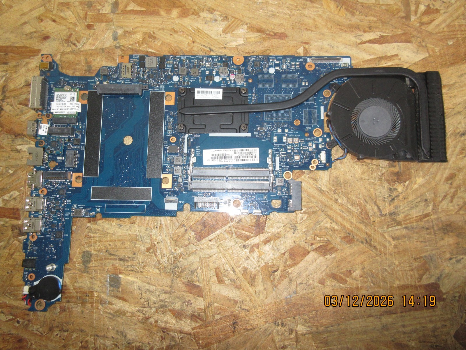 HP ProBook 640 G4 Core i7-7th GEN Motherboard WITH HEATSINK 6050A2930001-MB-A01.