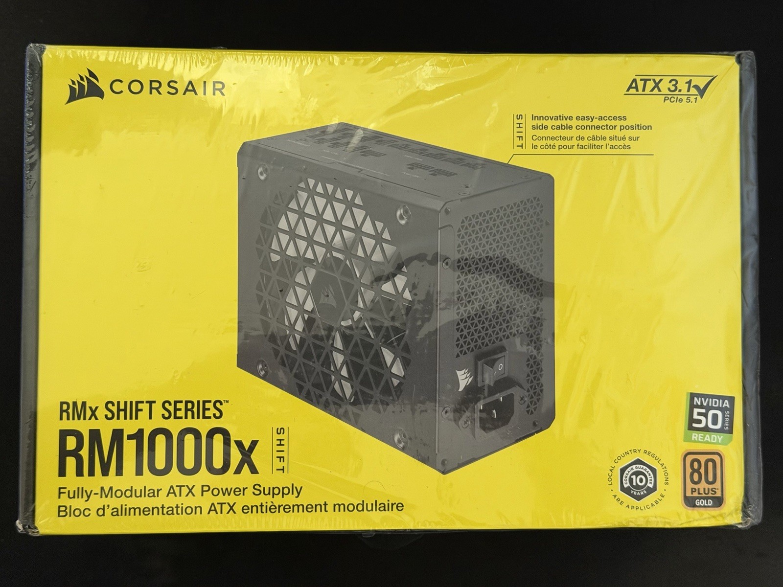 CORSAIR 1000W RMx Shift RM1000x Shift Fully Modular 80PLUS Gold ATX Power Supply