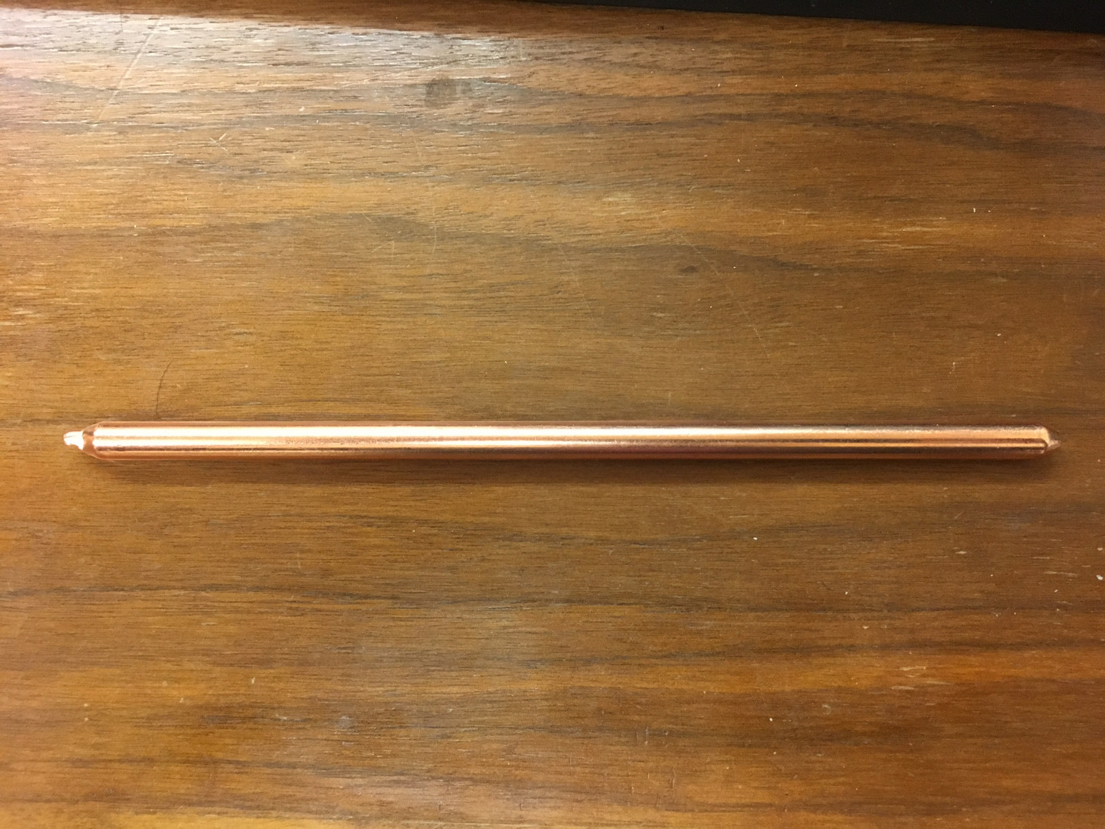 Copper Heat Pipe round, 8mm across 7mm thick 8″ long (200mm) 1 oz HVAC sintered