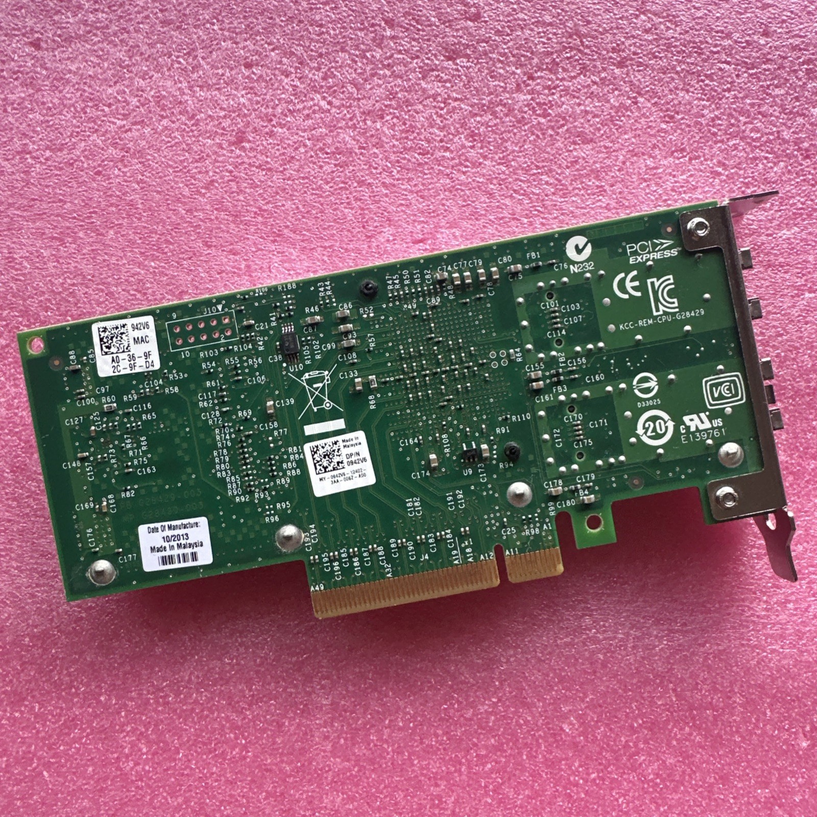 Intel X520-DA2 2-Port 10Gbps SFP Network Server Adapter✅Dell 942V6 ✅LOW Profile✅