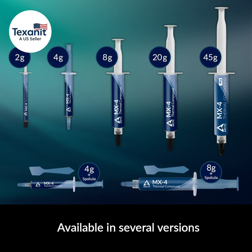 MX-4 (4 G) – Premium Performance Thermal Paste for All Processors (CPU, GPU – PC