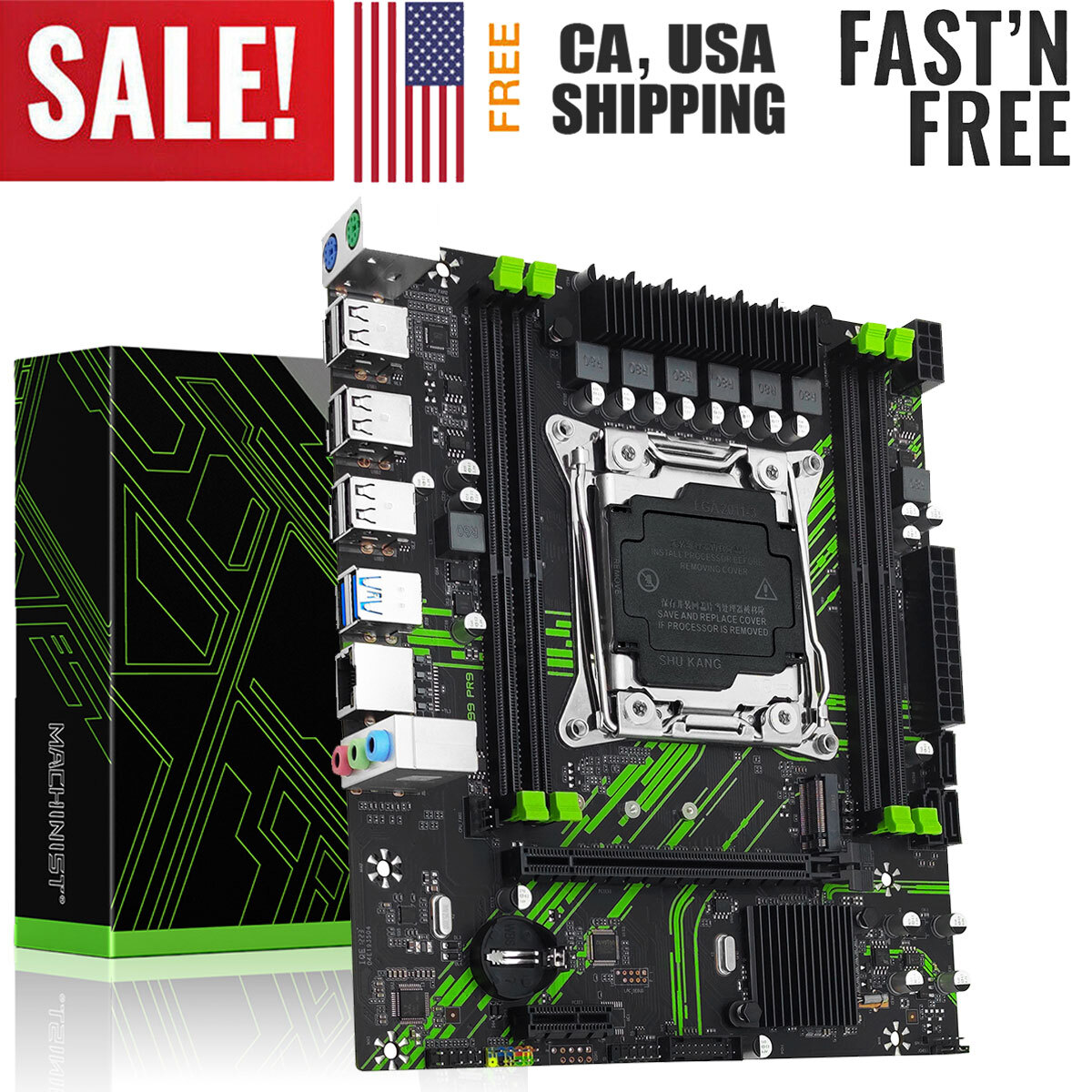 X99 Motherboard LGA 2011-v3 4*DDR4 RAM SATA 3.0 M.2 Slot for Xeon E5 V3 V4 CPU