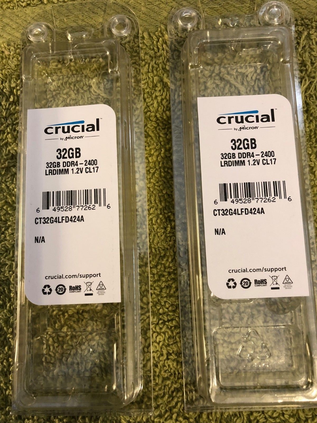 13 Pcs CRUCIAL RAM Memory Packaging Storage Box Case Protective Plastic Shell