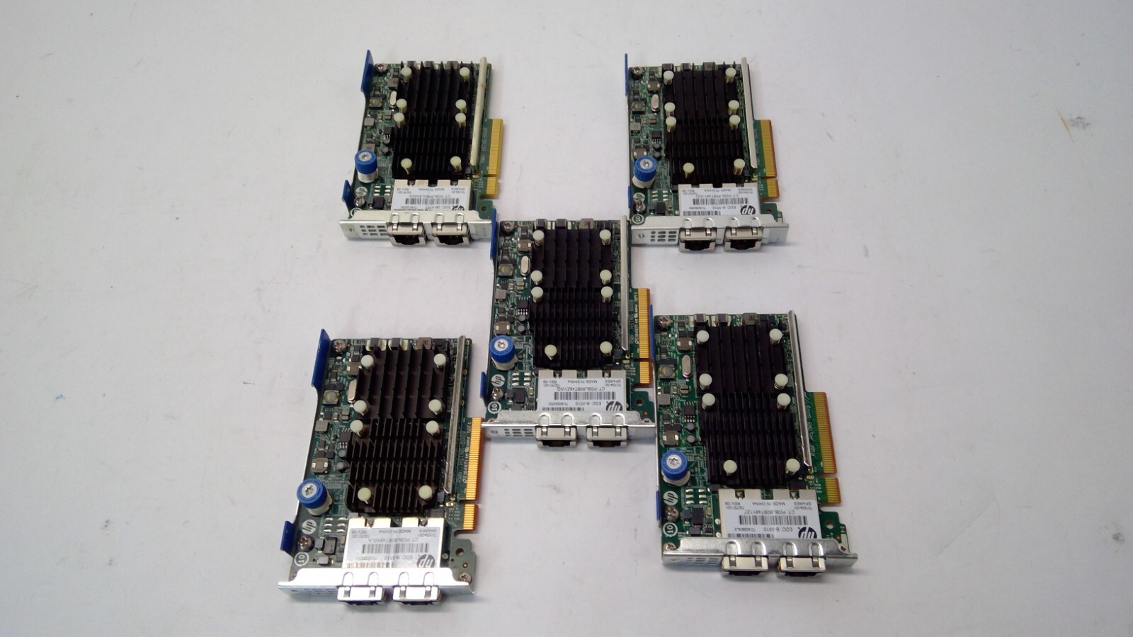 Lot of 5 HP FlexFabric 533FLR-T 2-Port 10Gbps RJ-45 Network Adapter 701534-001