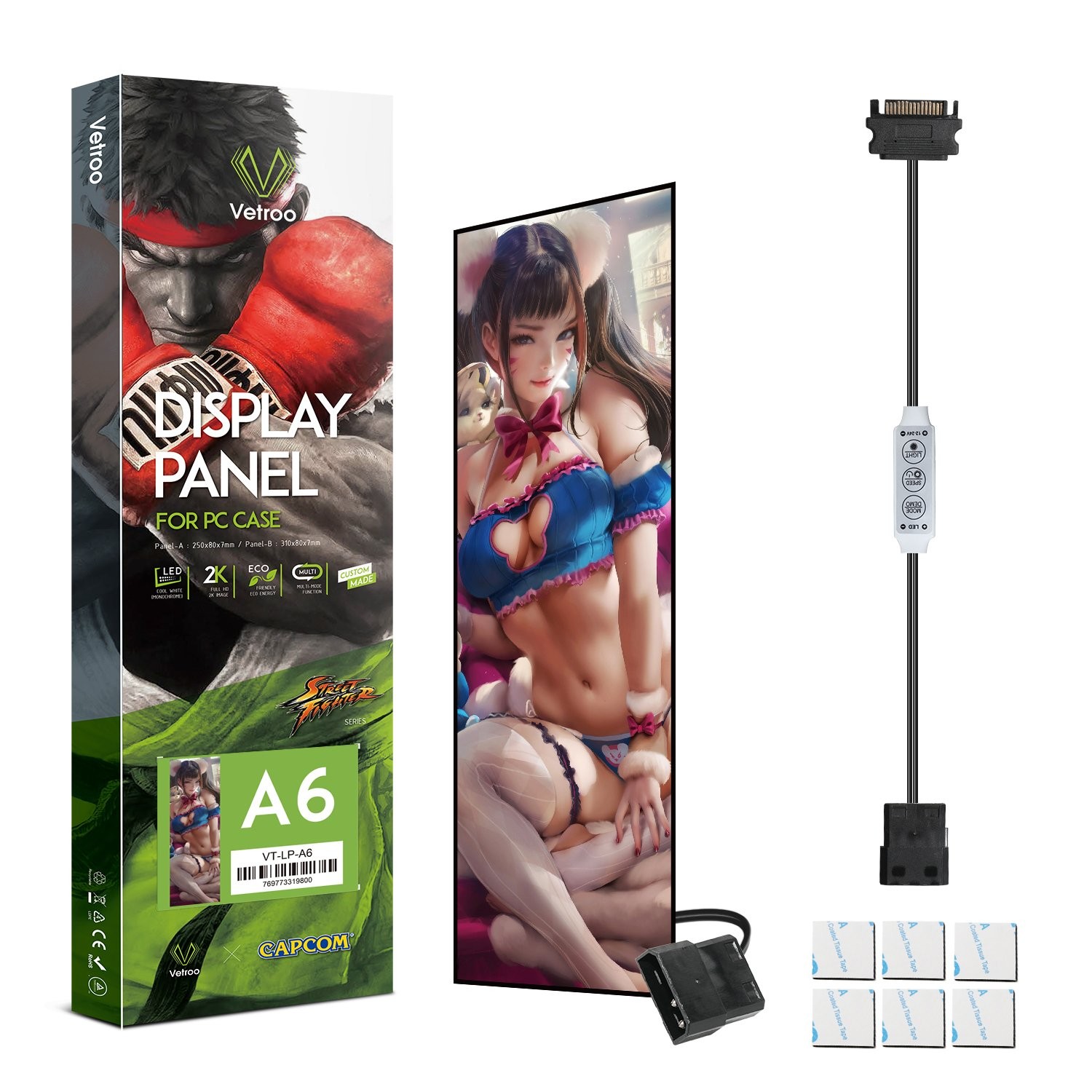 OPEN BOX A6 LED Display Panel for Computer Case Decor Vertical Board Full HD 2K