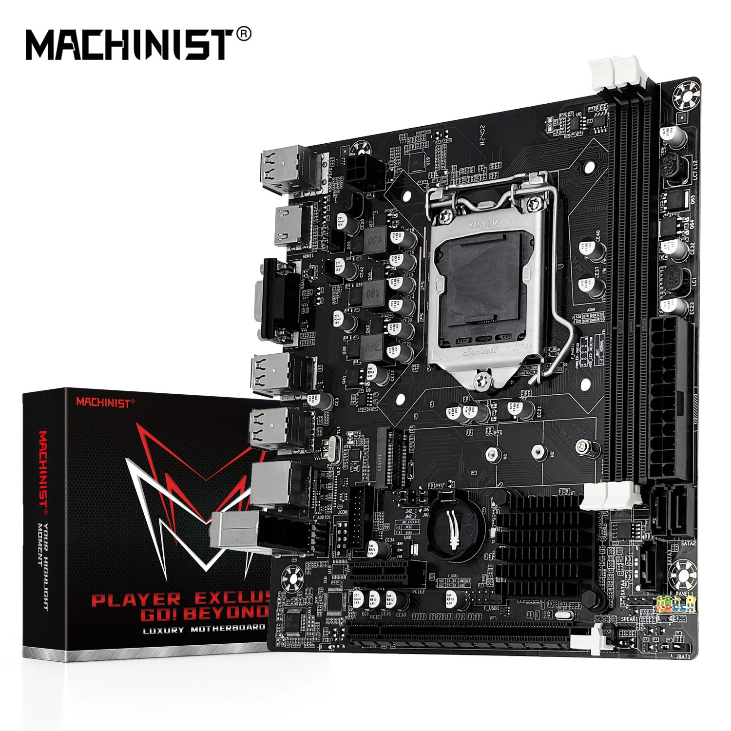 Machinist H61C LGA 1155 M.2 NVMe DDR3 Intel 2nd 3rd Gen Micro-ATX Motherboard