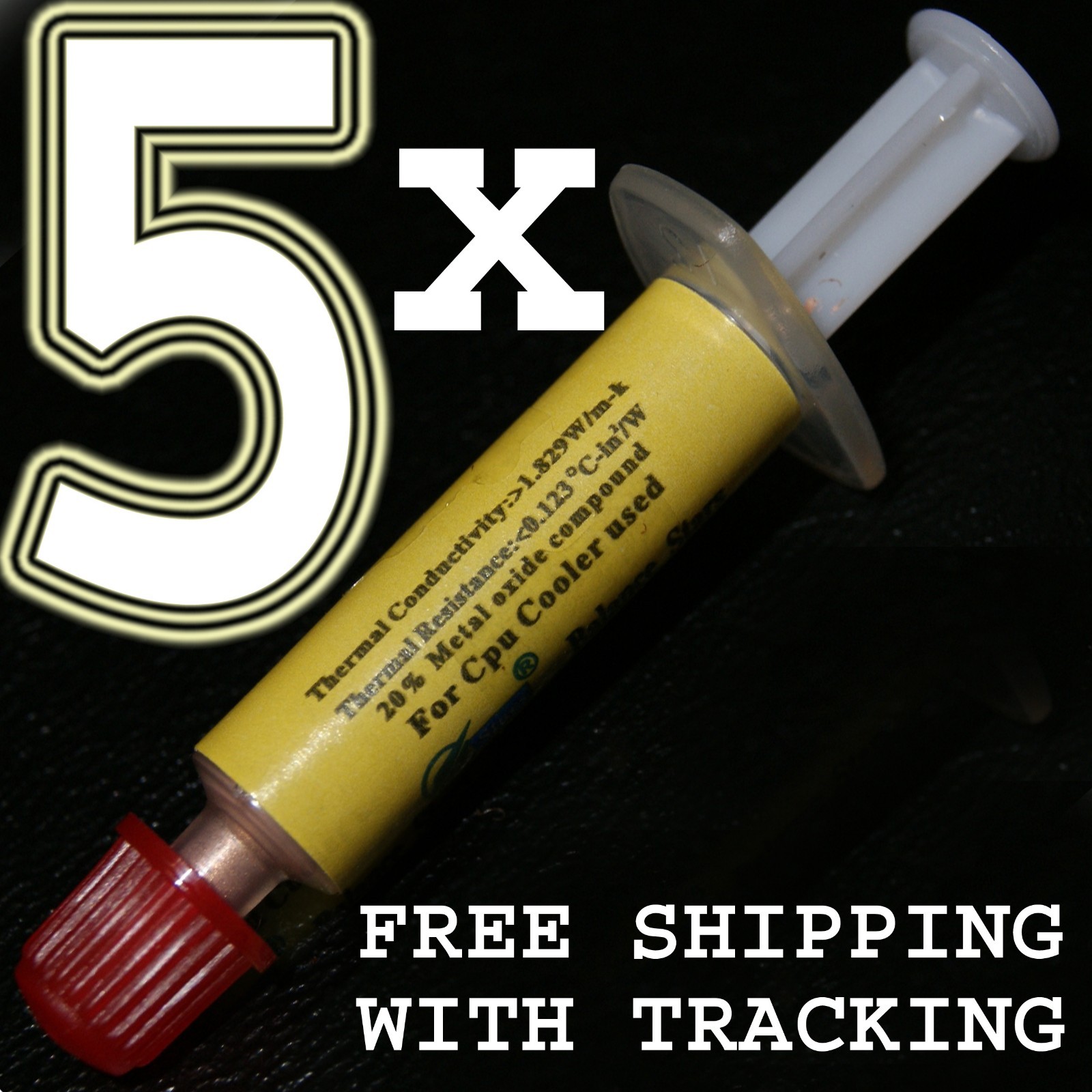lot of 5 of Stars-612 Gold Thermal paste CPU PS3 XBOX HeatSink Compound Syringe